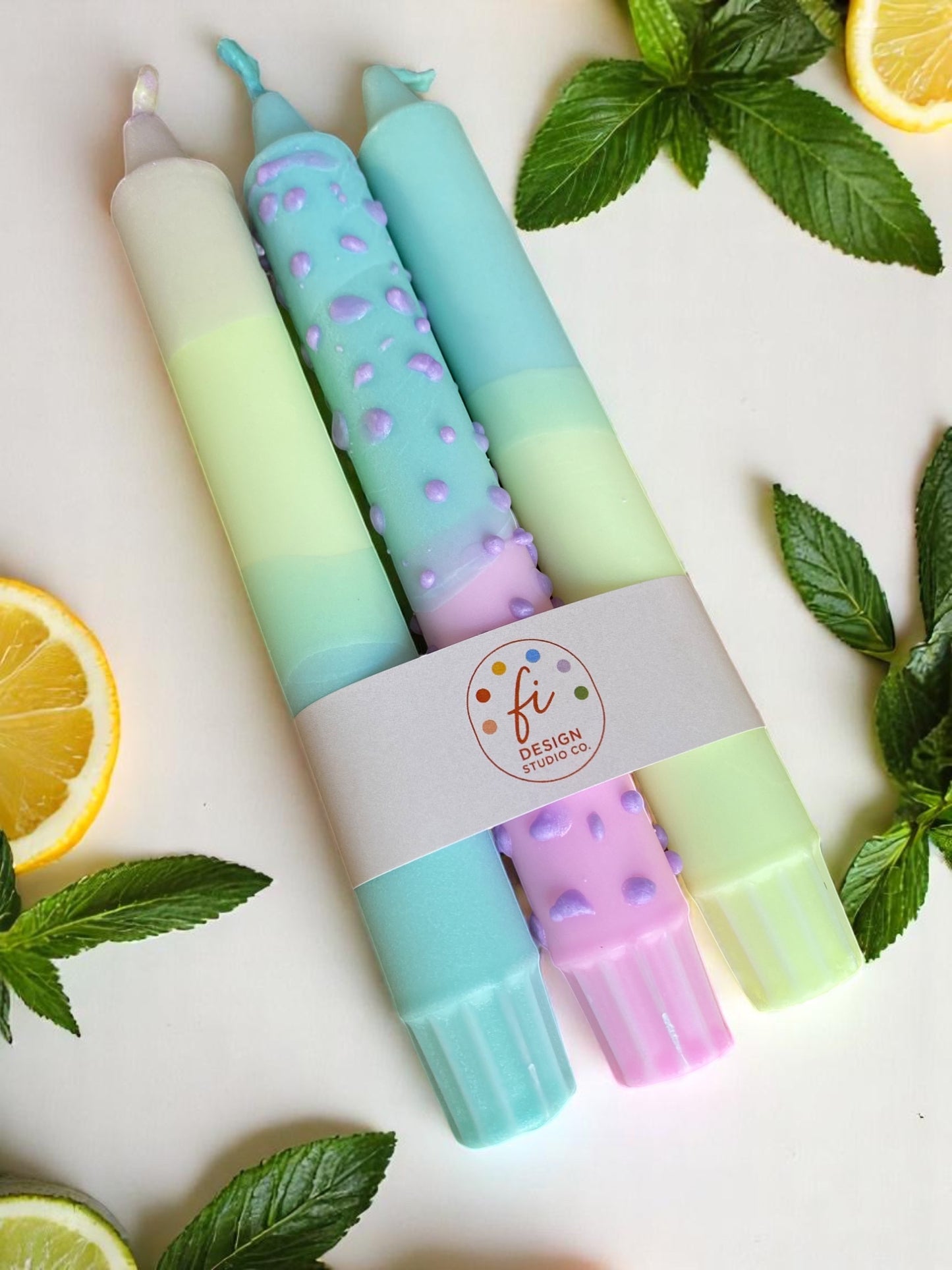 Joyful Glow Collection | Cotton Candy Candle Set | 2.3x20 cm