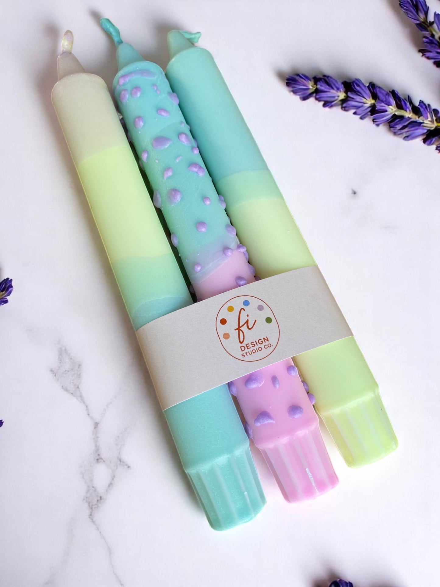 Joyful Glow Collection | Cotton Candy Candle Set | 2.3x20 cm