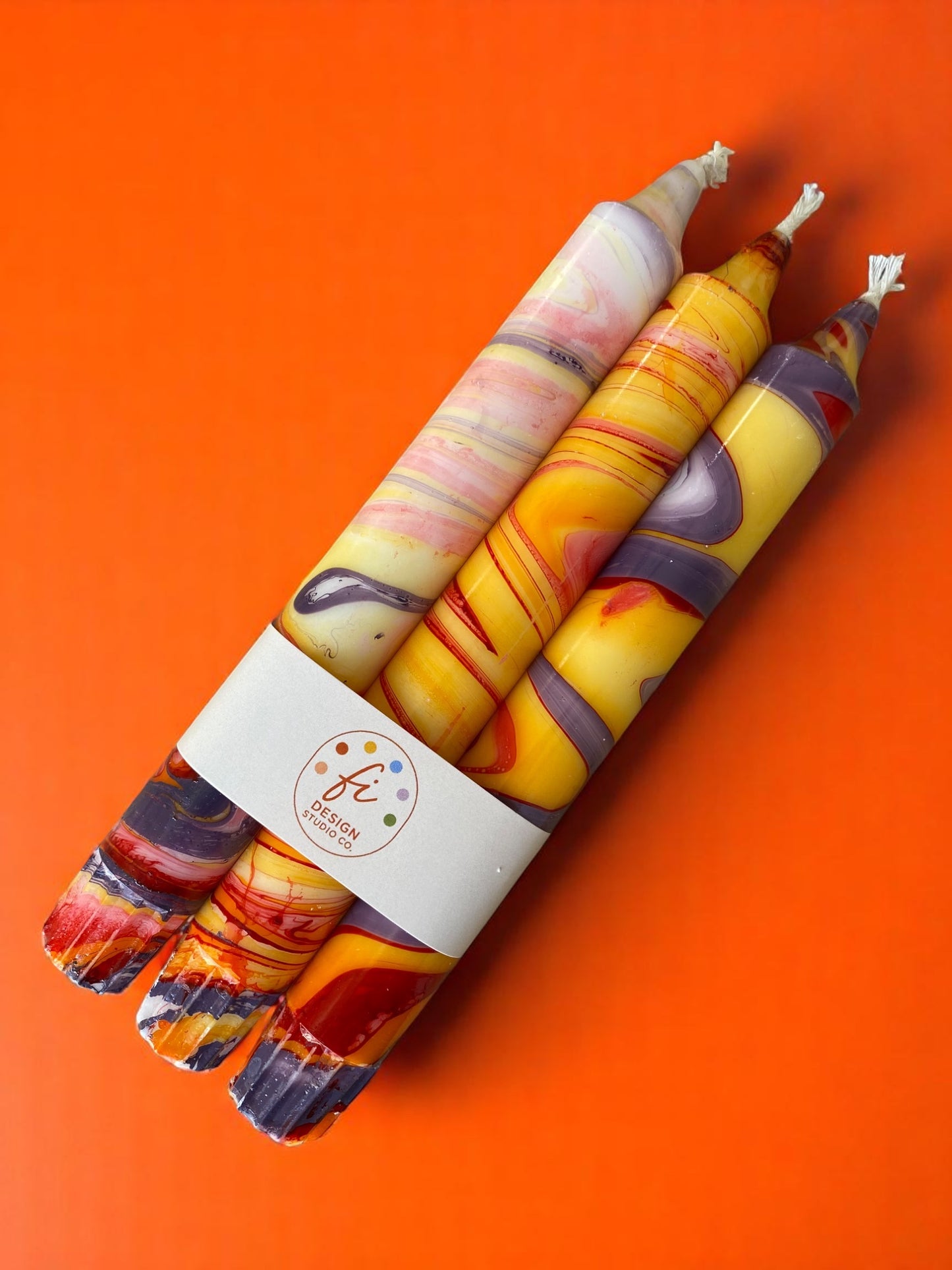 Marbled Light Collection | Barcelonetta Candle Set | 2.3x20 cm
