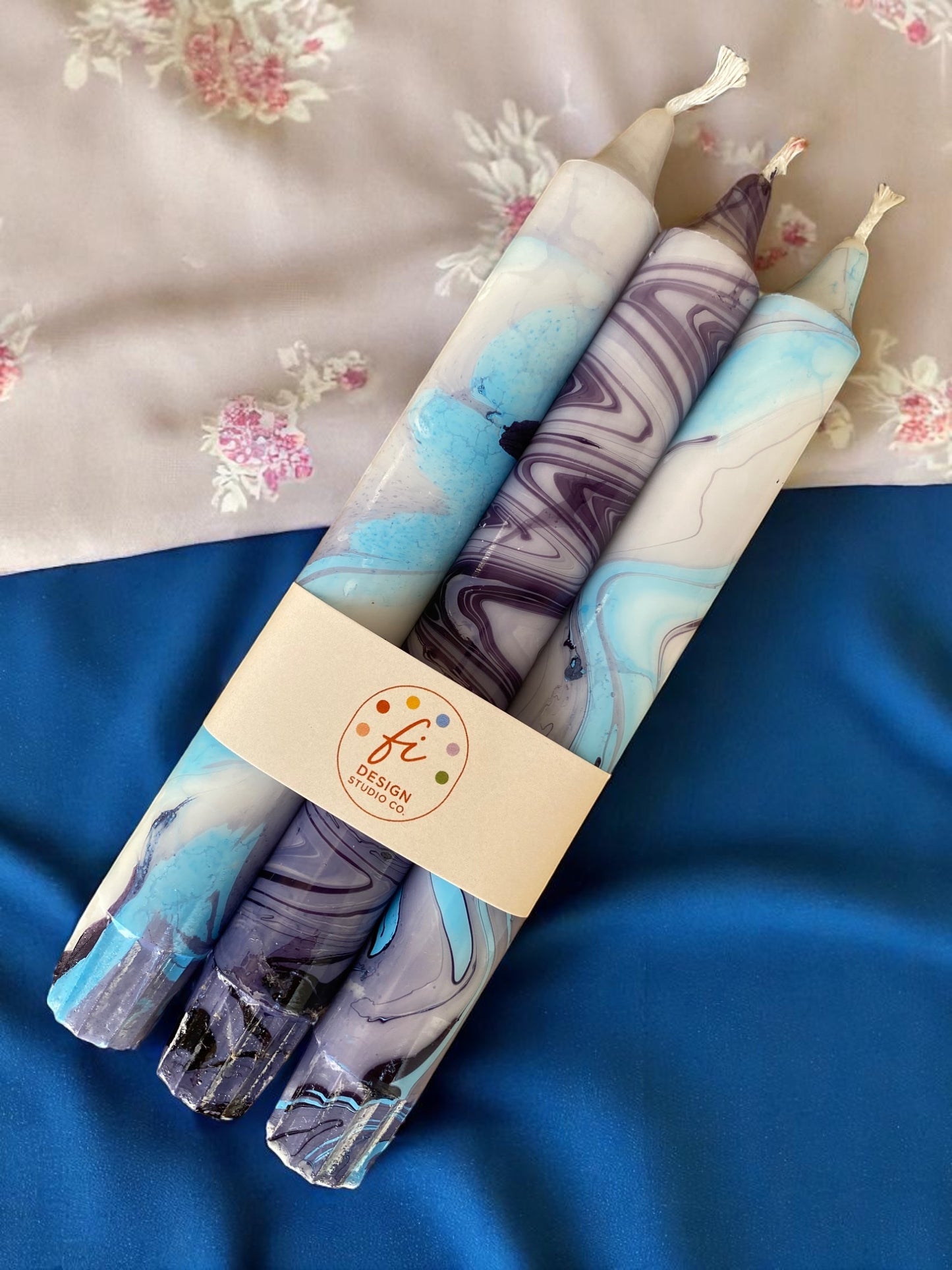Marbled Light Collection | Galaxy Candle Set | 2.3x20 cm