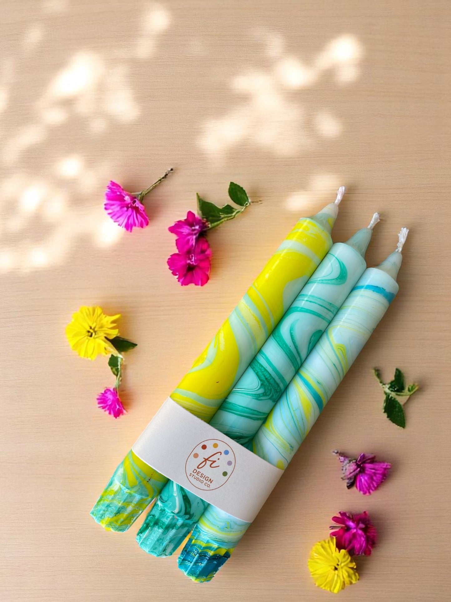 Marbled Light Collection | Lemon Pop Set | 2.3x20 cm