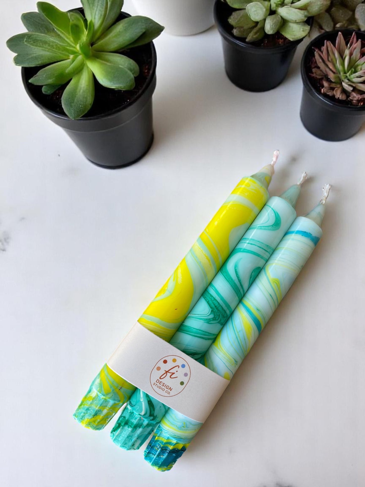 Marbled Light Collection | Lemon Pop Set | 2.3x20 cm