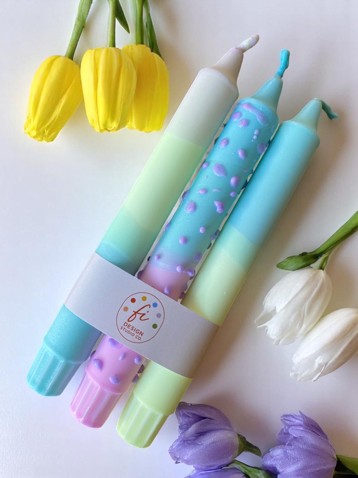 Joyful Glow Collection | Cotton Candy Candle Set | 2.3x20 cm