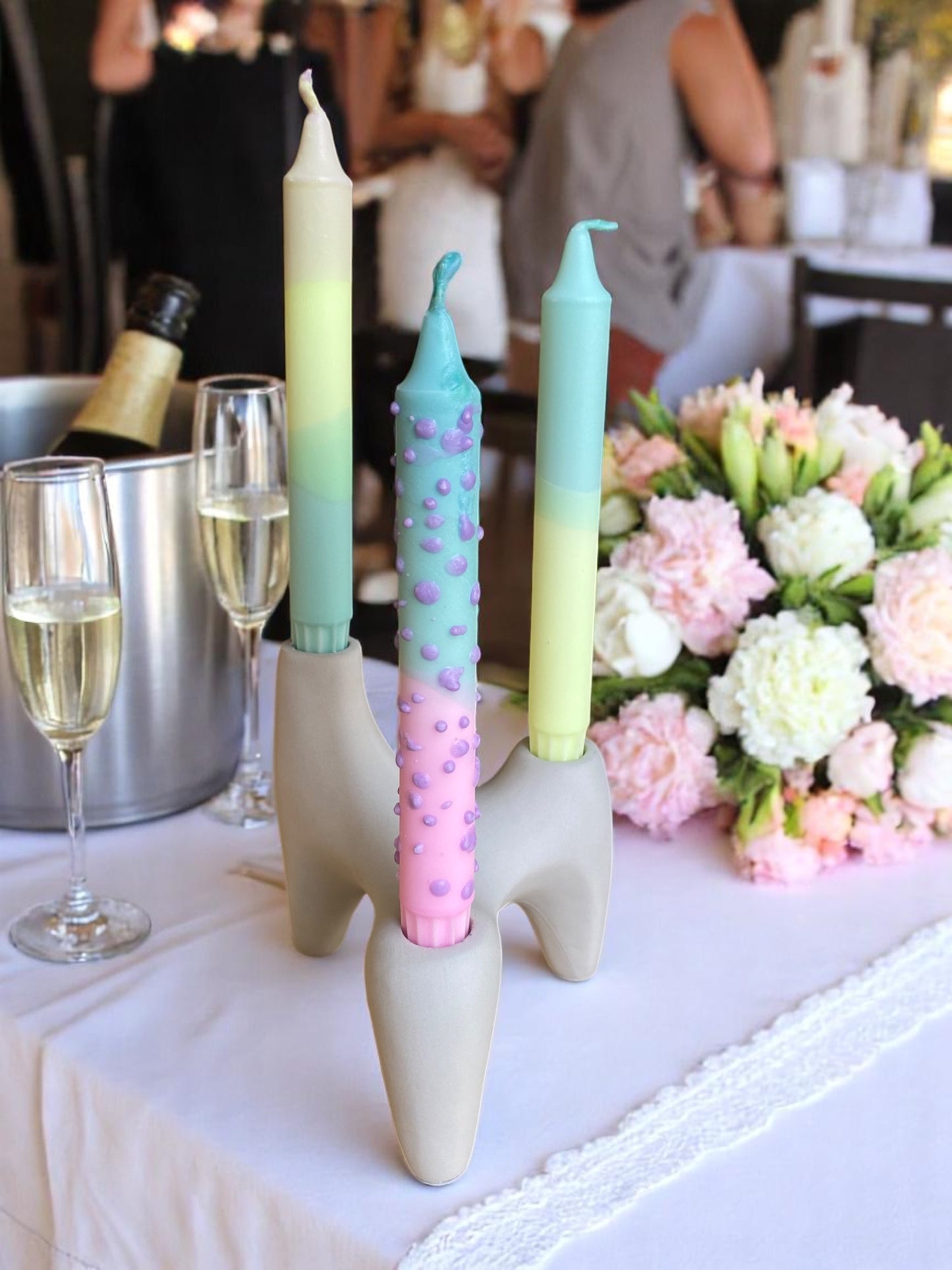 Joyful Glow Collection | Cotton Candy Candle Set | 2.3x20 cm