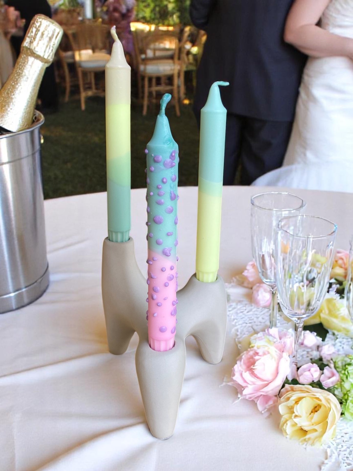 Joyful Glow Collection | Cotton Candy Candle Set | 2.3x20 cm