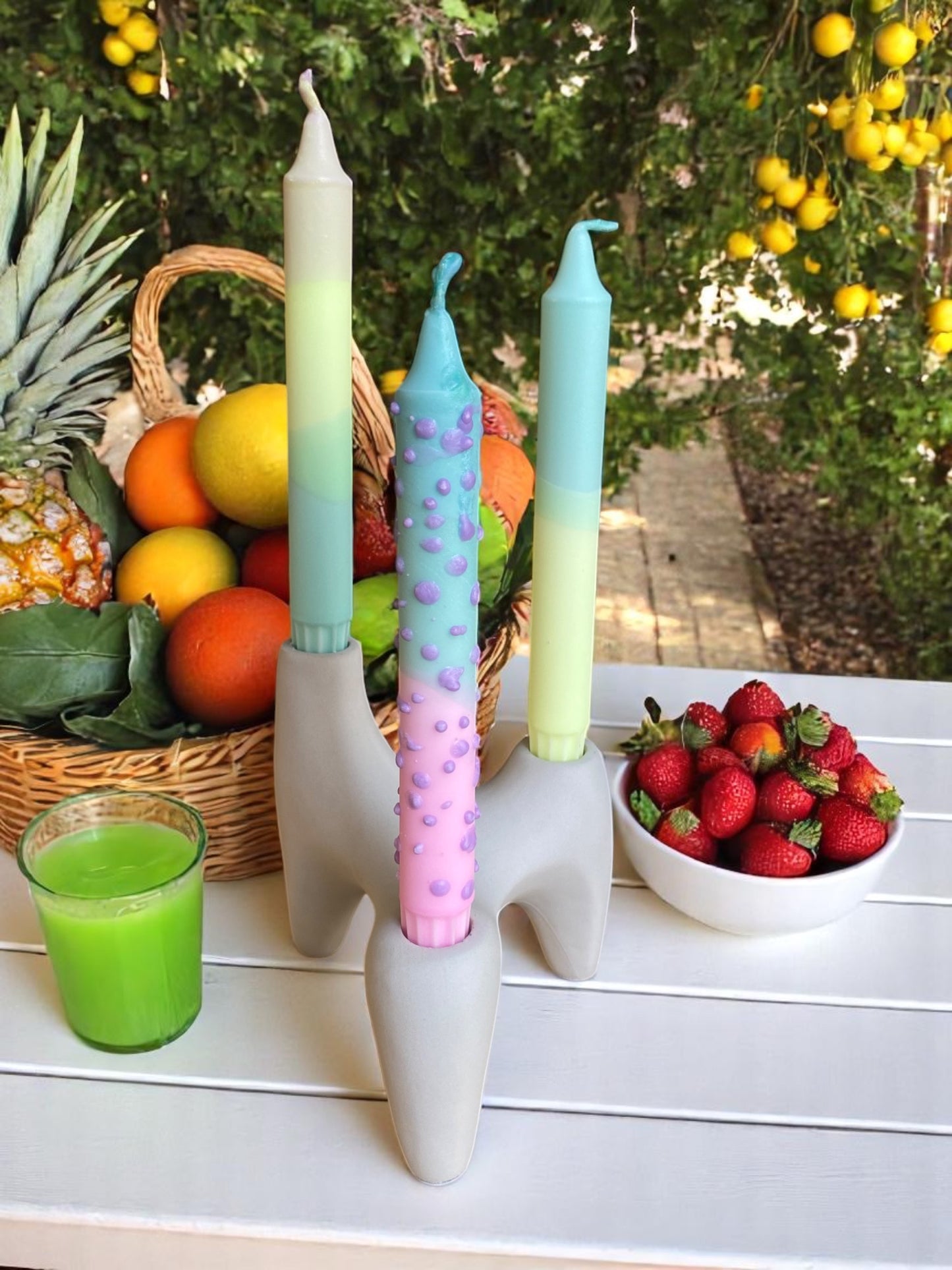 Joyful Glow Collection | Cotton Candy Candle Set | 2.3x20 cm