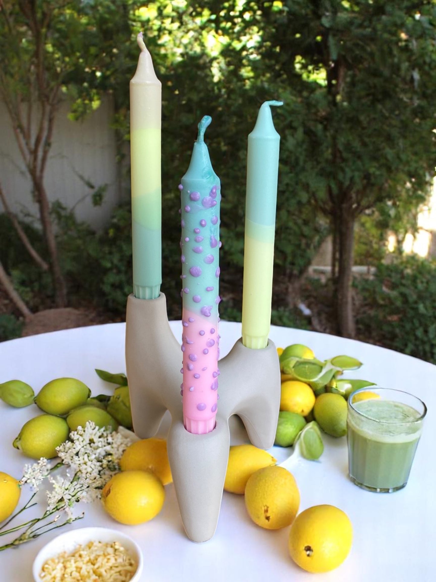 Joyful Glow Collection | Cotton Candy Candle Set | 2.3x20 cm
