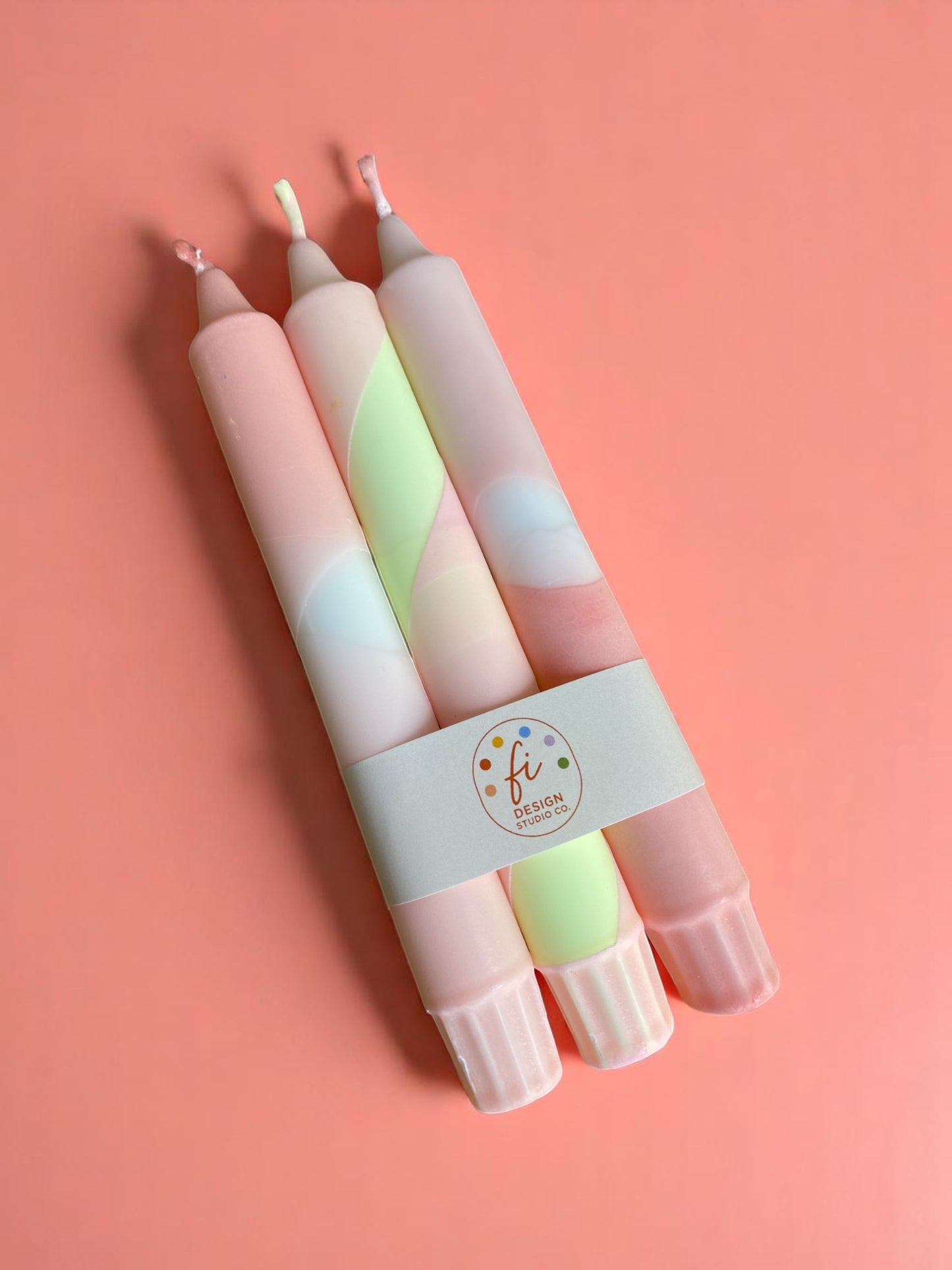 Joyful Glow Collection | Peach Sorbet Candle Set | 2.3x20 cm