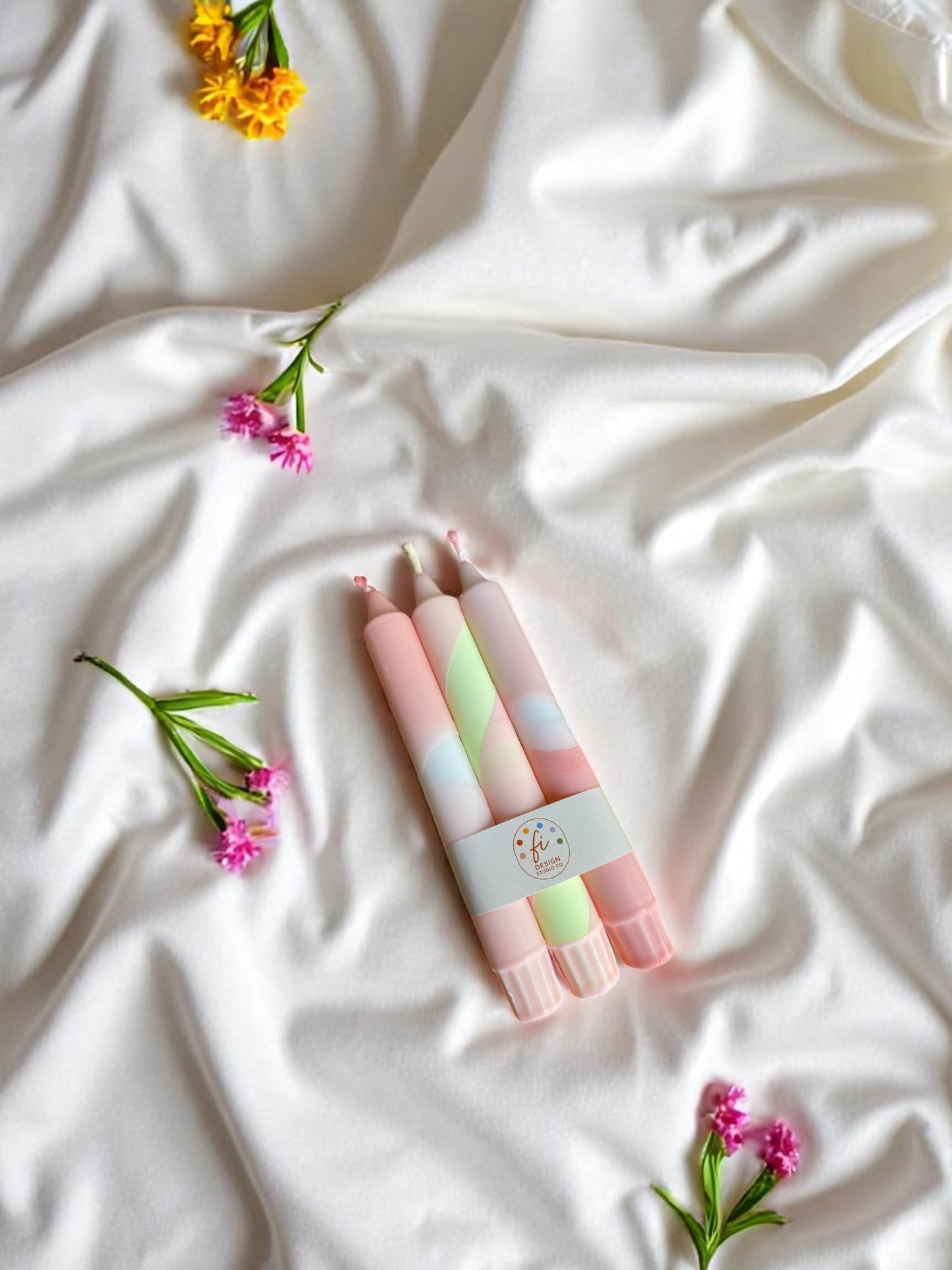Joyful Glow Collection | Peach Sorbet Candle Set | 2.3x20 cm