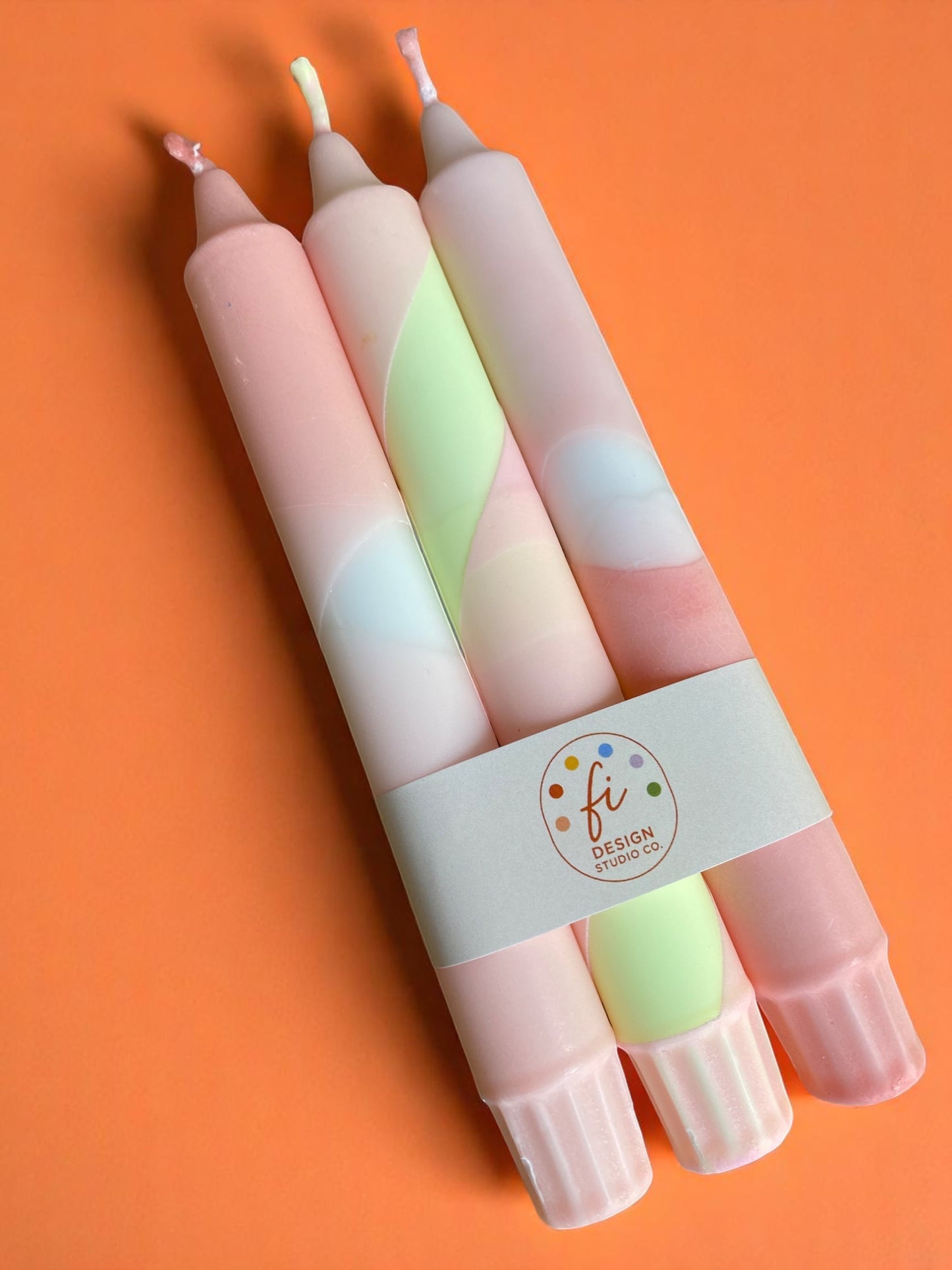Joyful Glow Collection | Peach Sorbet Candle Set | 2.3x20 cm