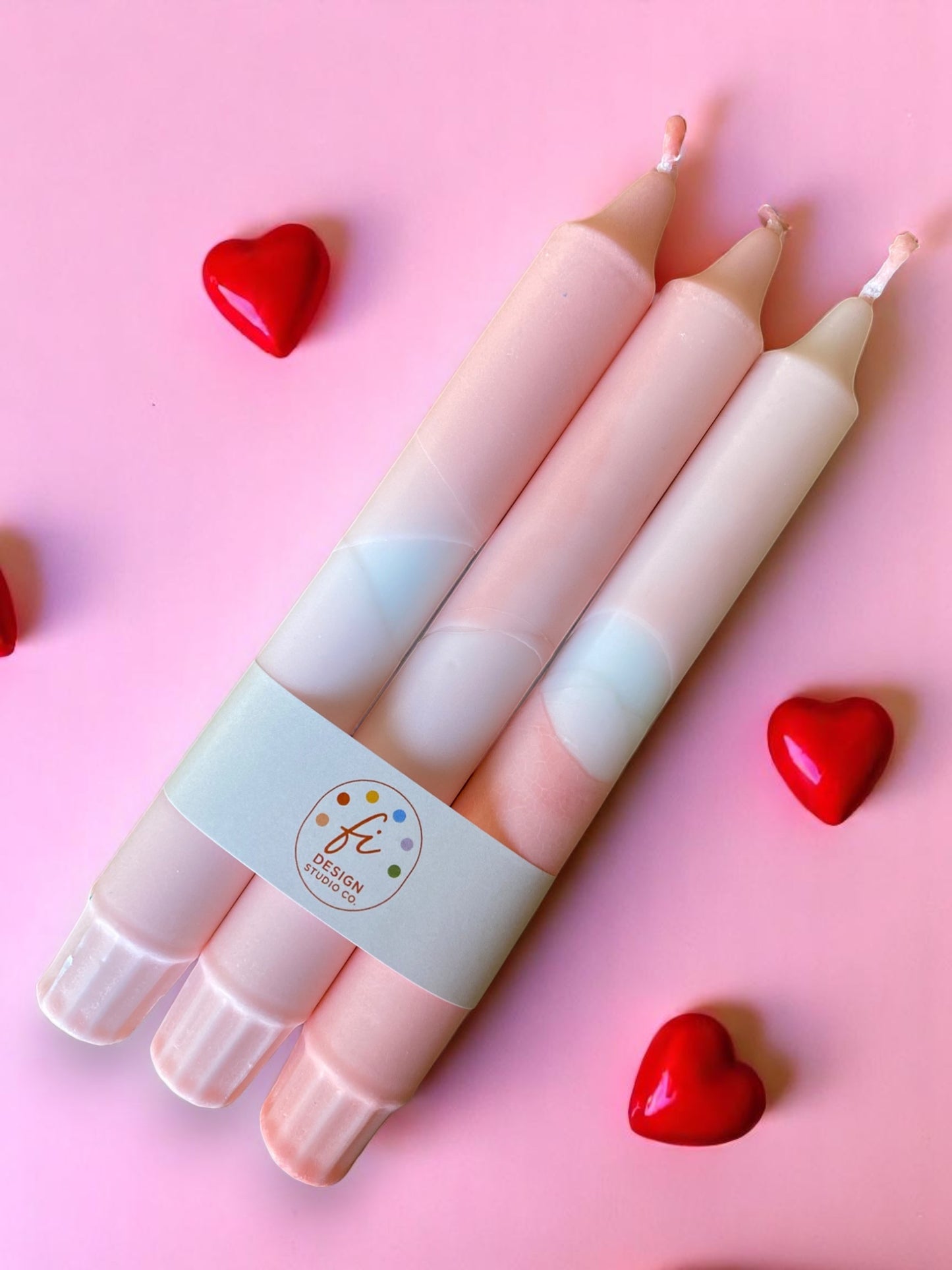 Joyful Glow Collection | Peach Fizz Candle Set | 2.3x20 cm