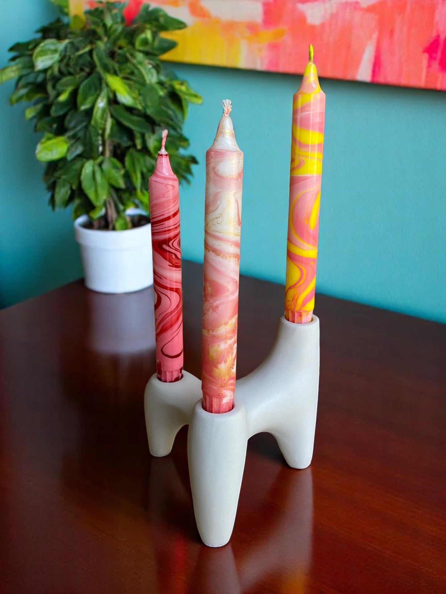 Marbled Light Collection | Red Velvet Set | 2.3x20 cm