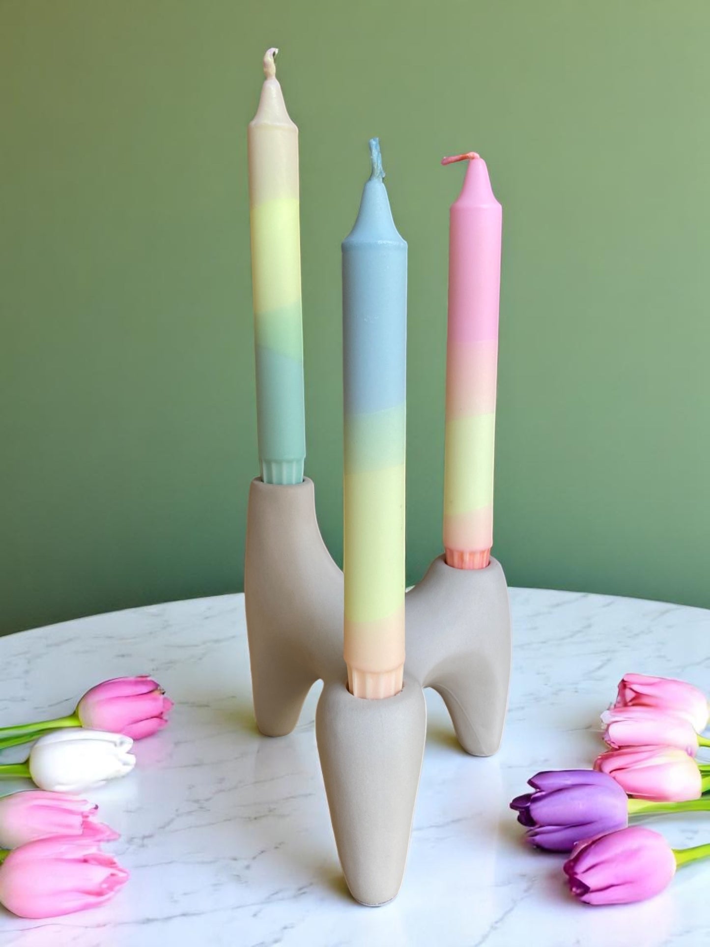 Joyful Glow Collection | Cream Pop Candle Set | 2.3x20 cm