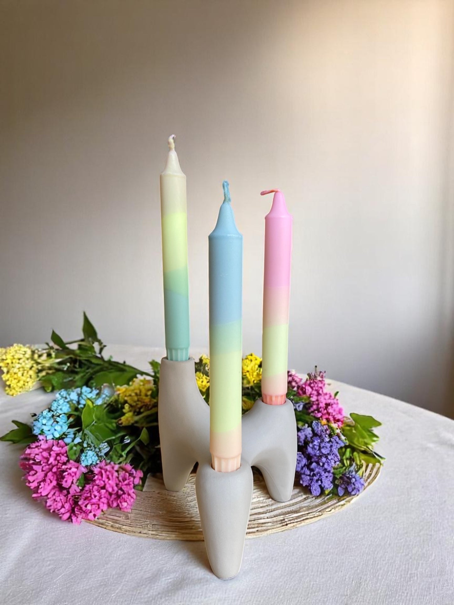Joyful Glow Collection | Cream Pop Candle Set | 2.3x20 cm