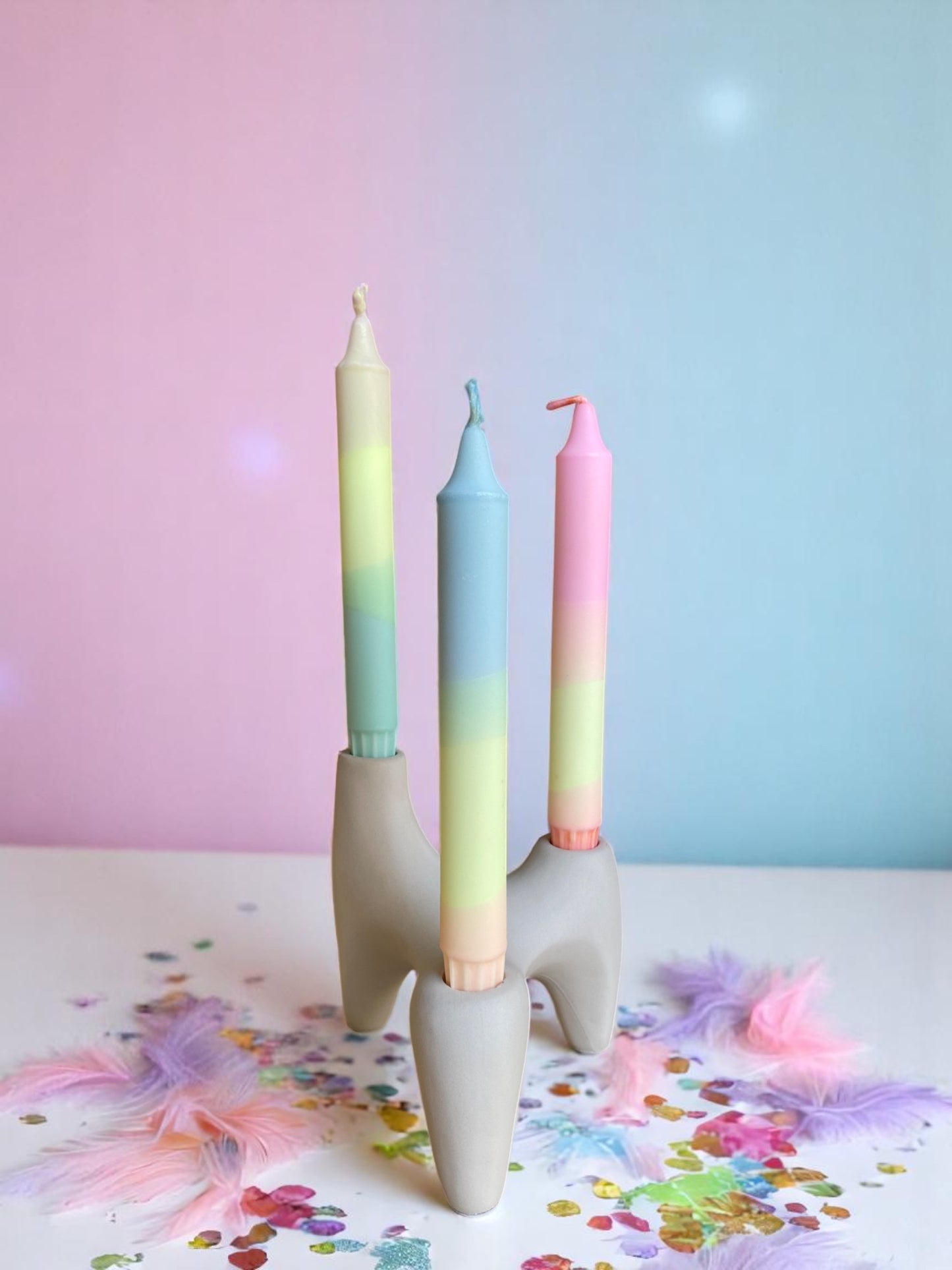 Joyful Glow Collection | Cream Pop Candle Set | 2.3x20 cm