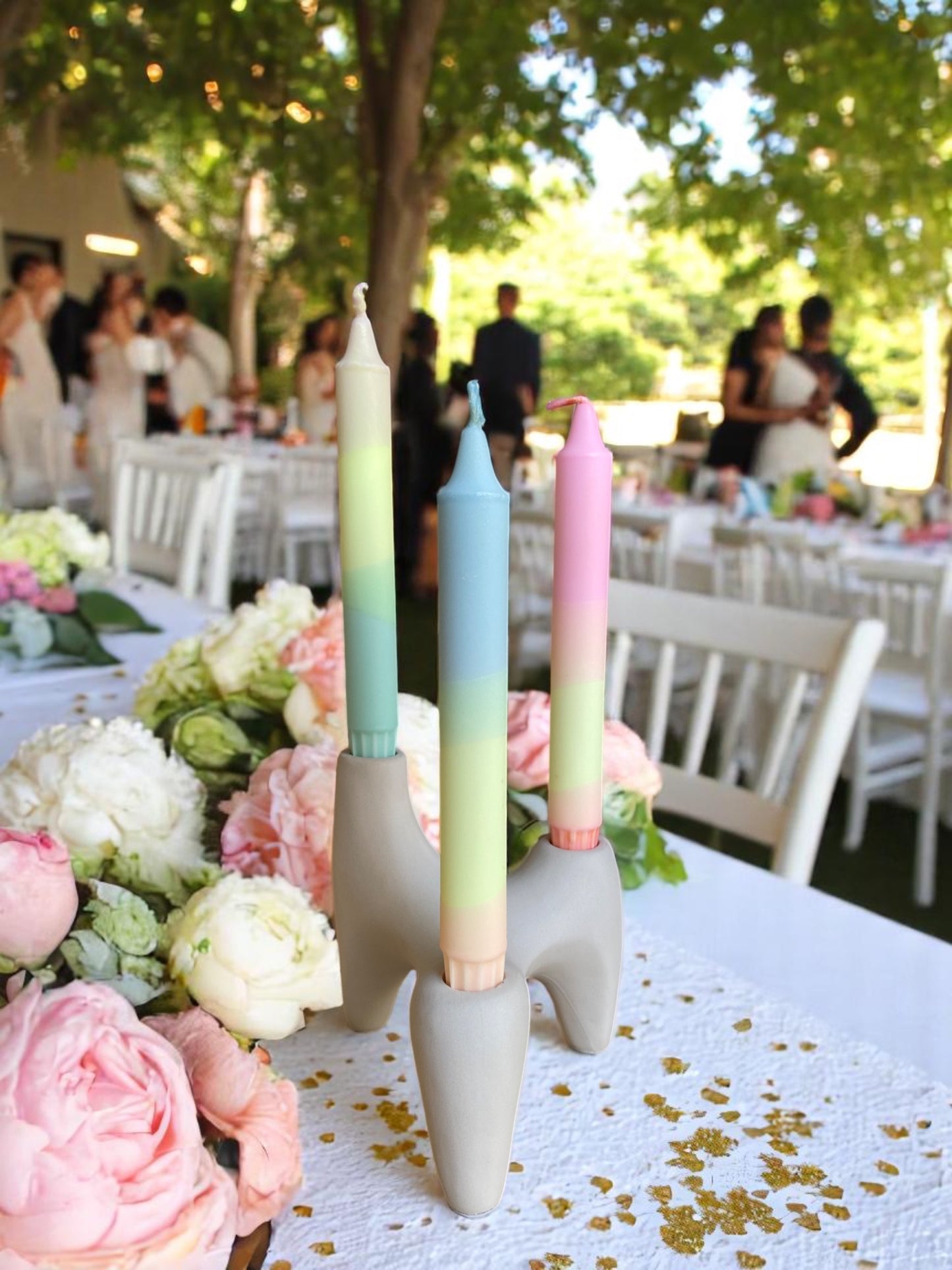 Joyful Glow Collection | Cream Pop Candle Set | 2.3x20 cm