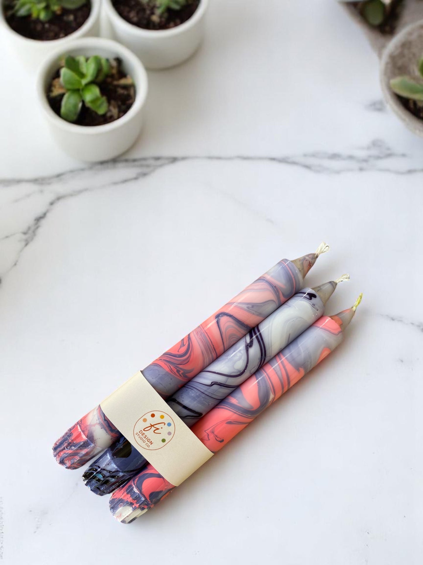 Marbled Light Collection | Cosmic Bloom Set | 2.3x20 cm
