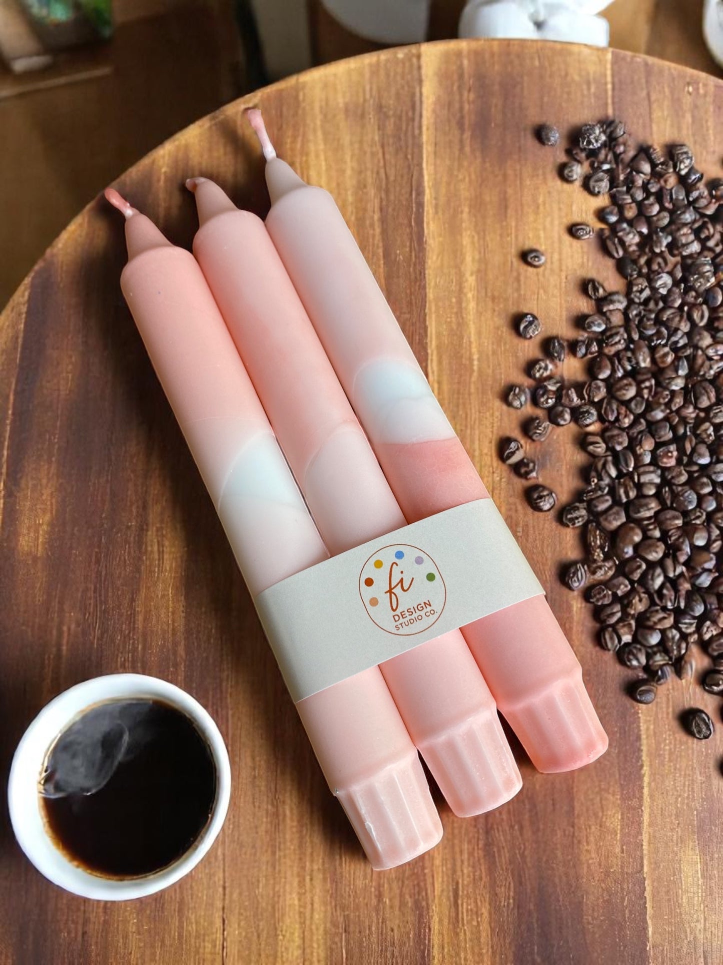 Joyful Glow Collection | Peach Fizz Candle Set | 2.3x20 cm