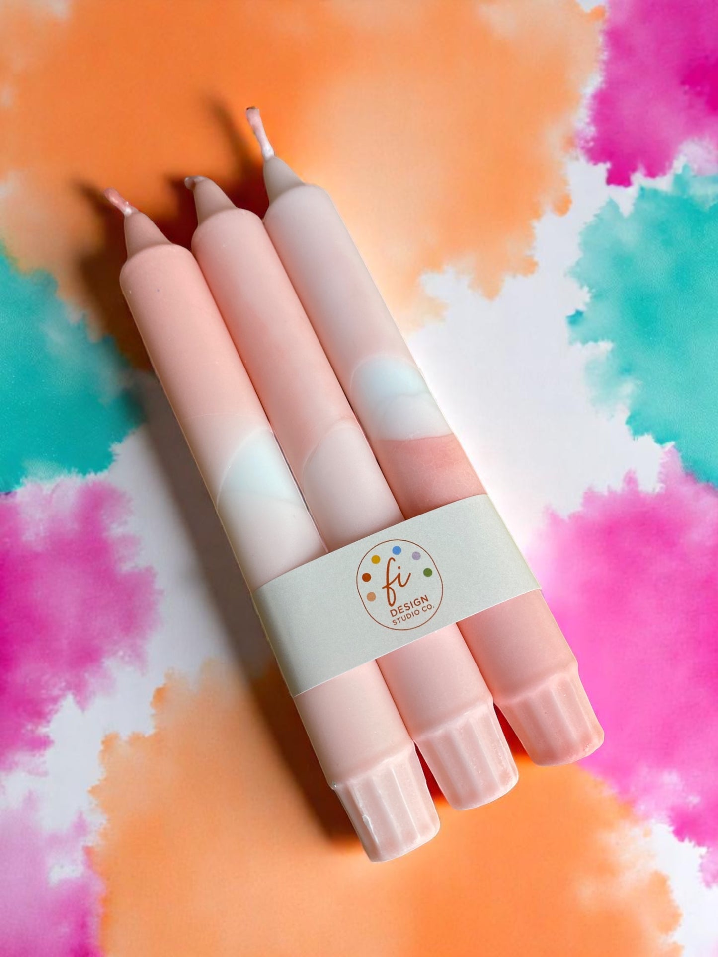 Joyful Glow Collection | Peach Fizz Candle Set | 2.3x20 cm