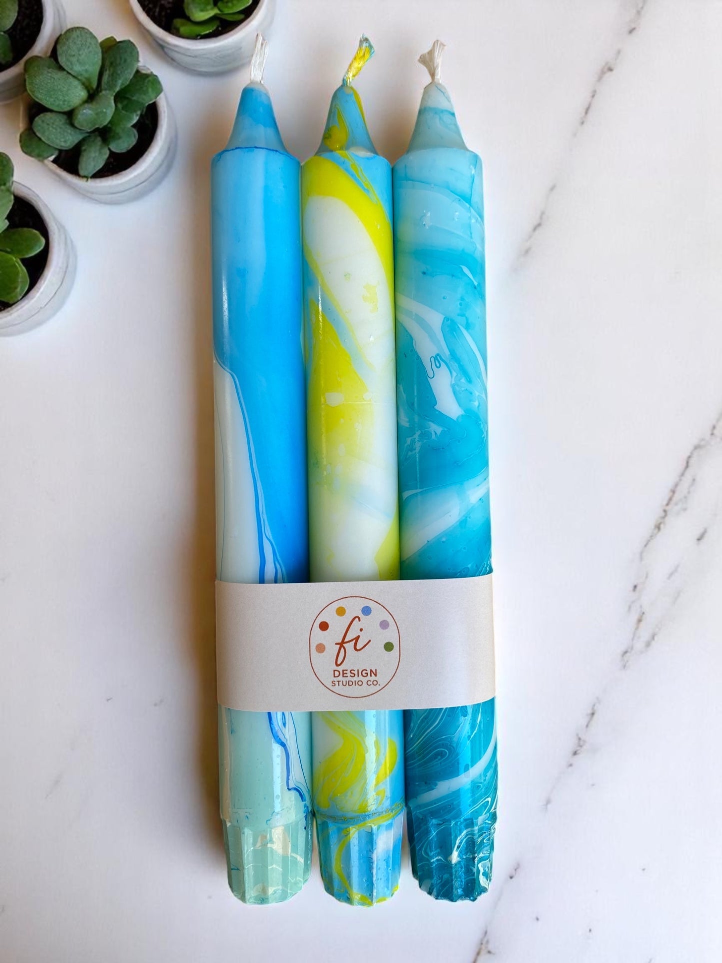 Marbled Light Collection | Tropical Wave Set | 2.3x20 cm