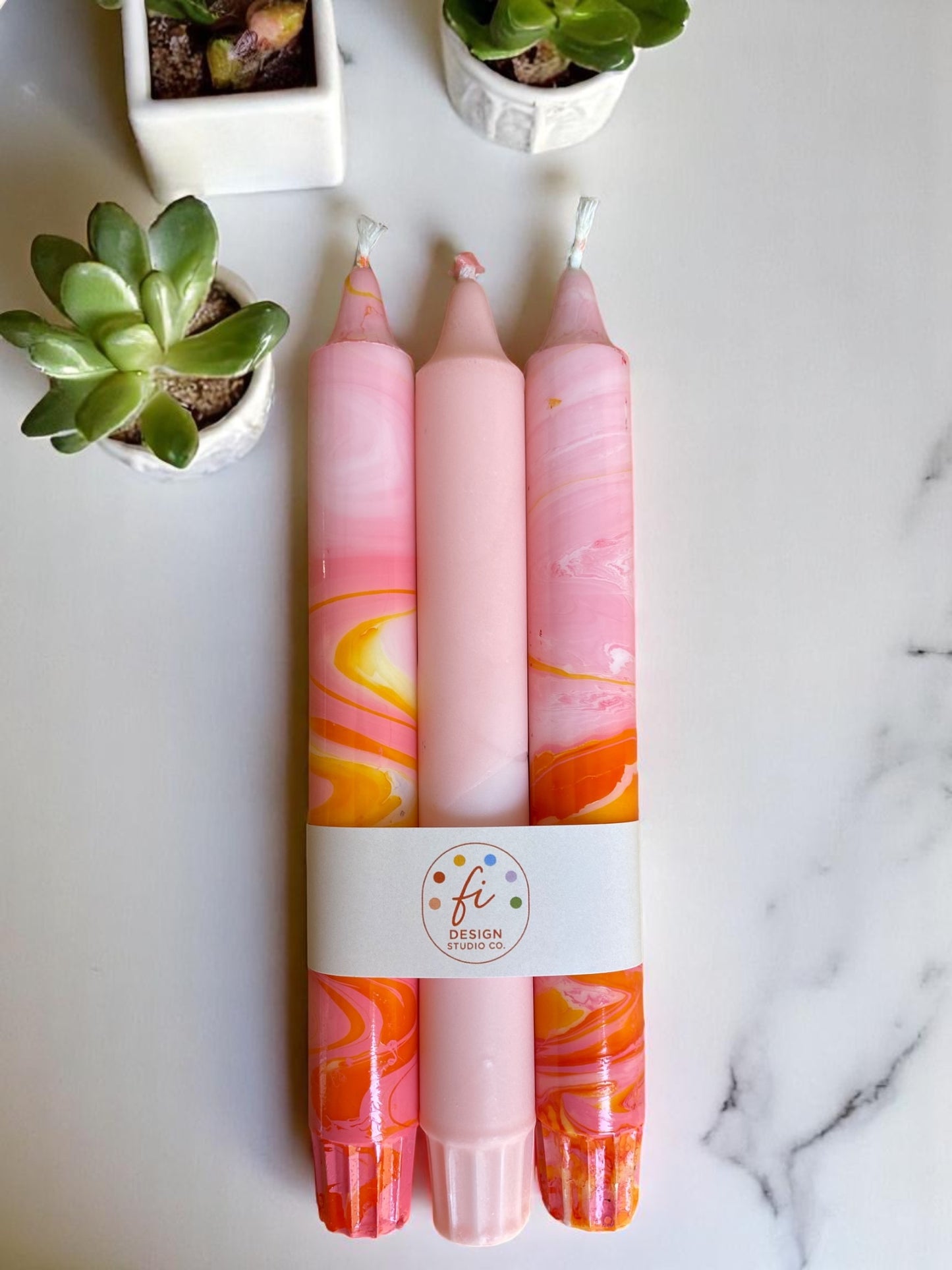 Marbled Light Collection | Blush Bloom Set | 2.3x20 cm