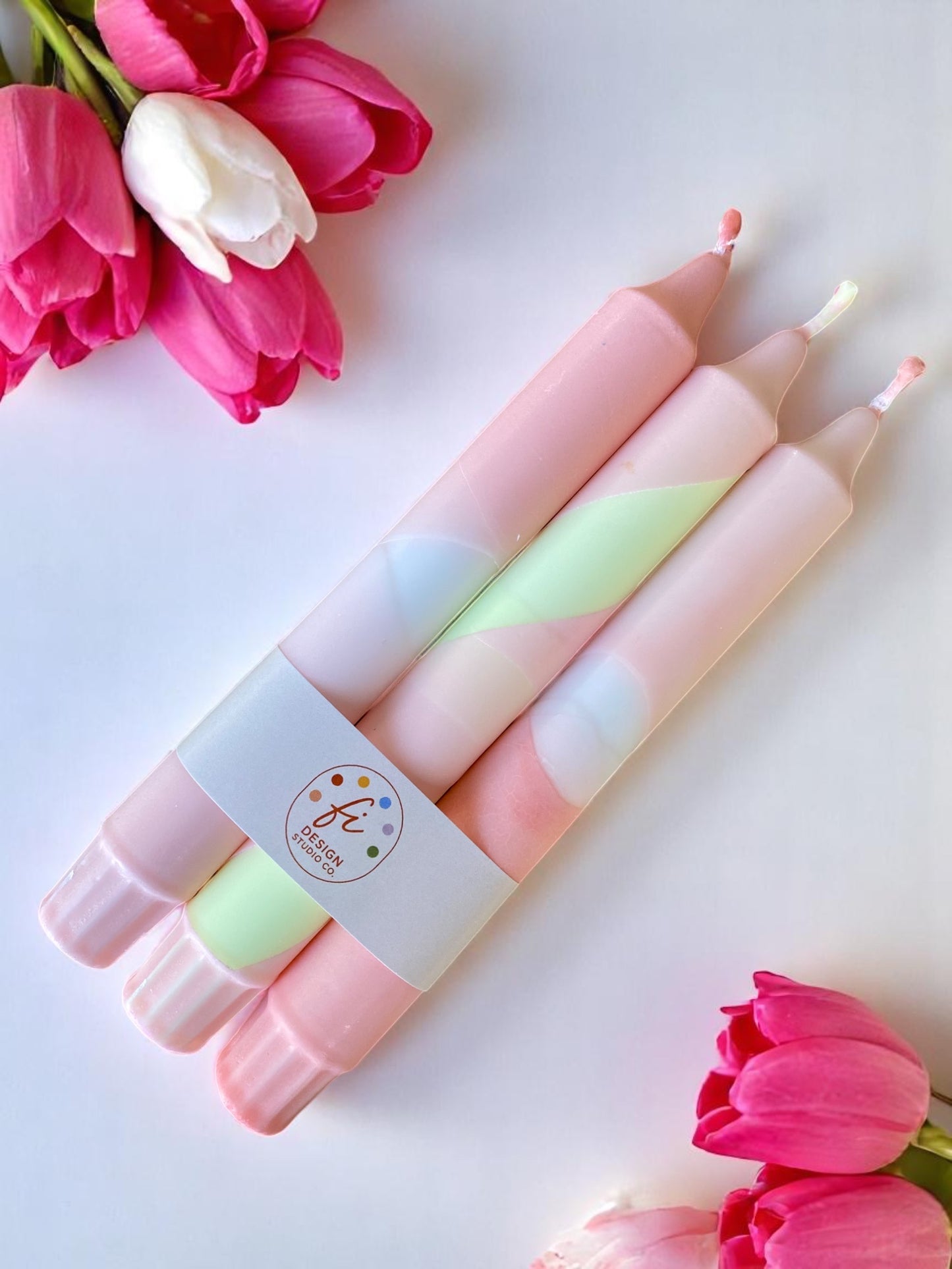 Joyful Glow Collection | Peach Sorbet Candle Set | 2.3x20 cm