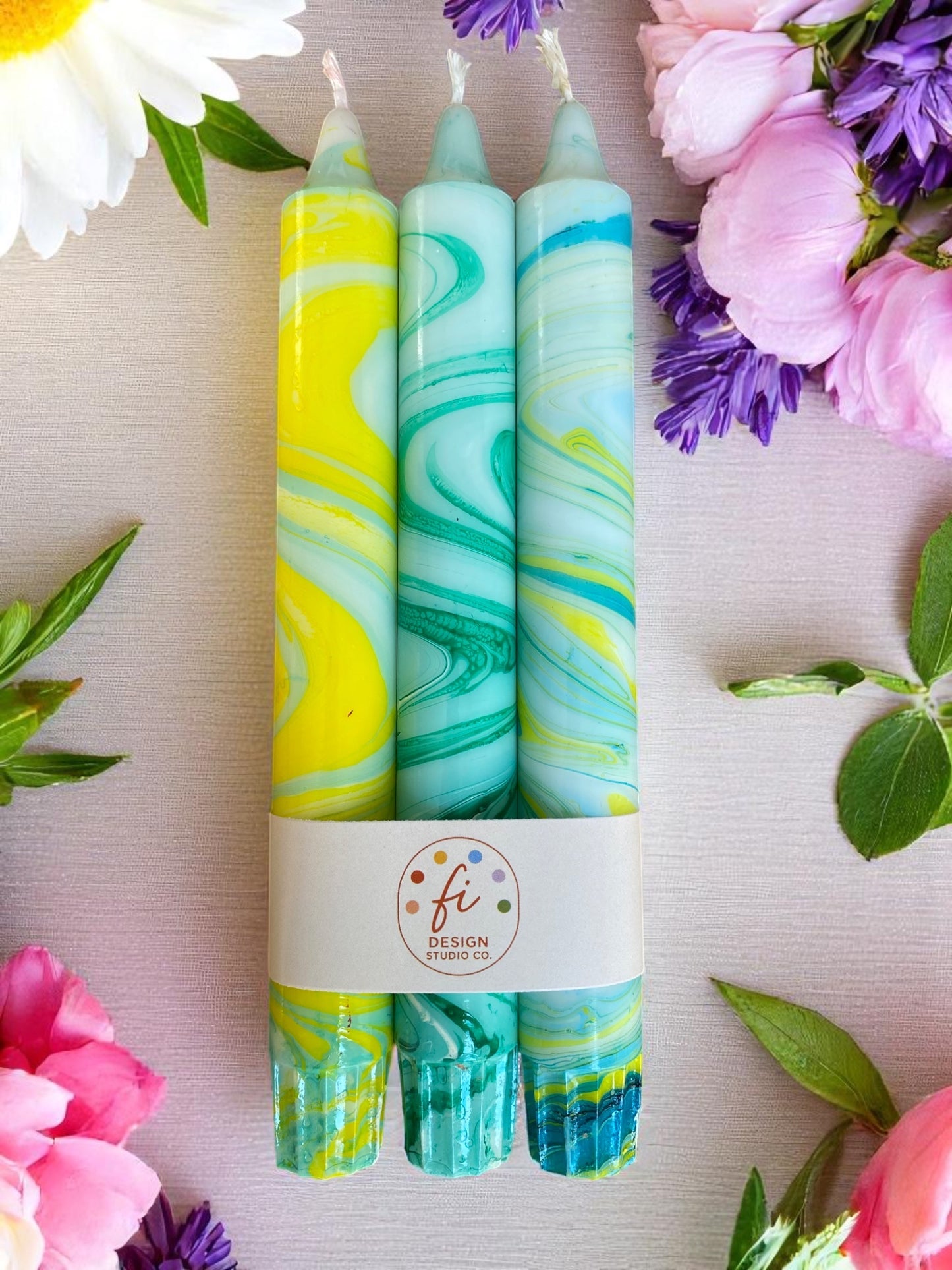 Marbled Light Collection | Lemon Pop Set | 2.3x20 cm
