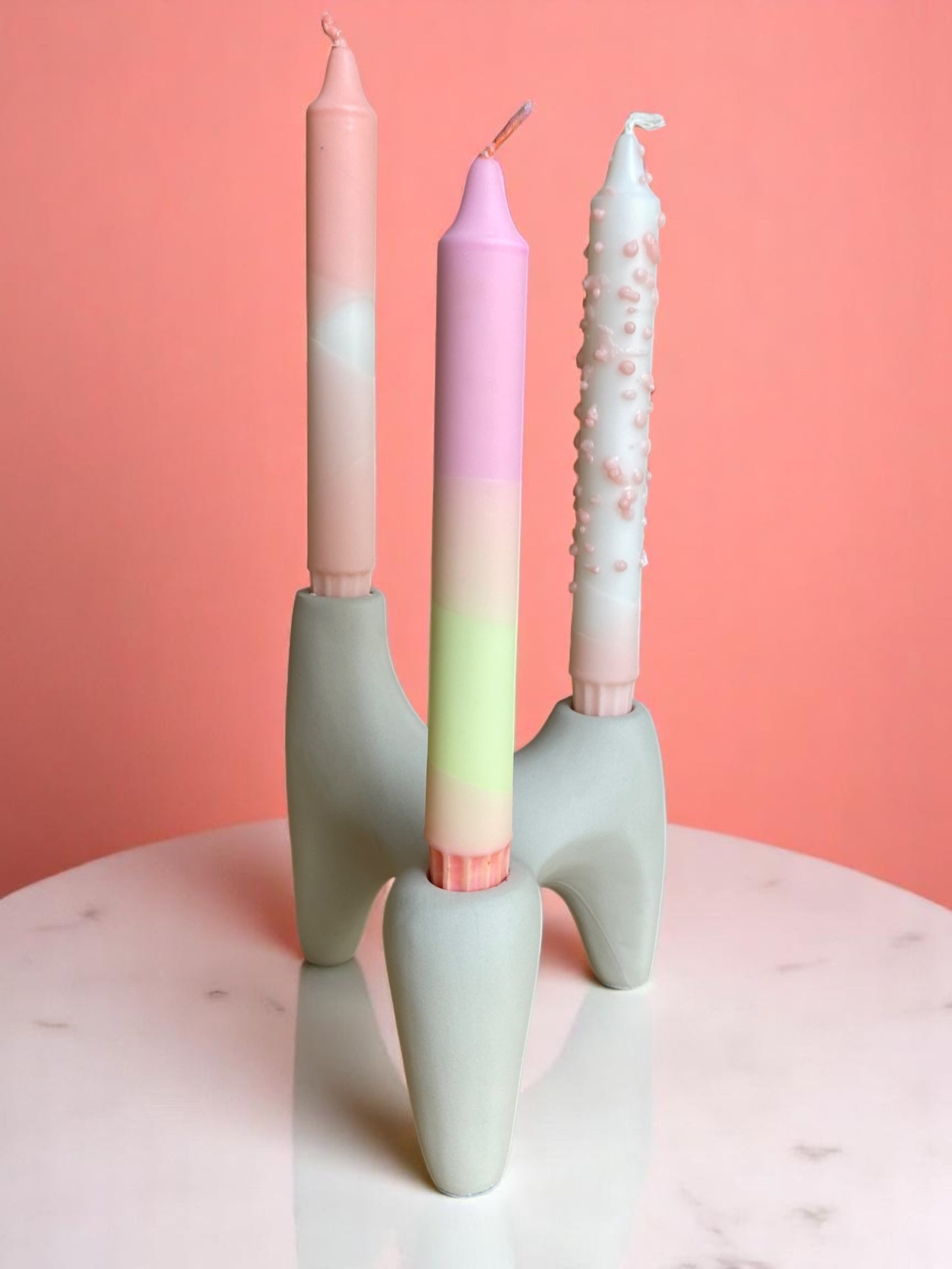Joyful Glow Collection | Citrus Cream Candle Set | 2.3x20 cm