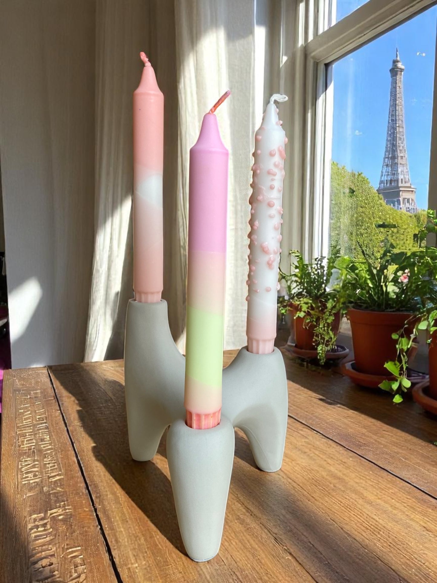 Joyful Glow Collection | Citrus Cream Candle Set | 2.3x20 cm