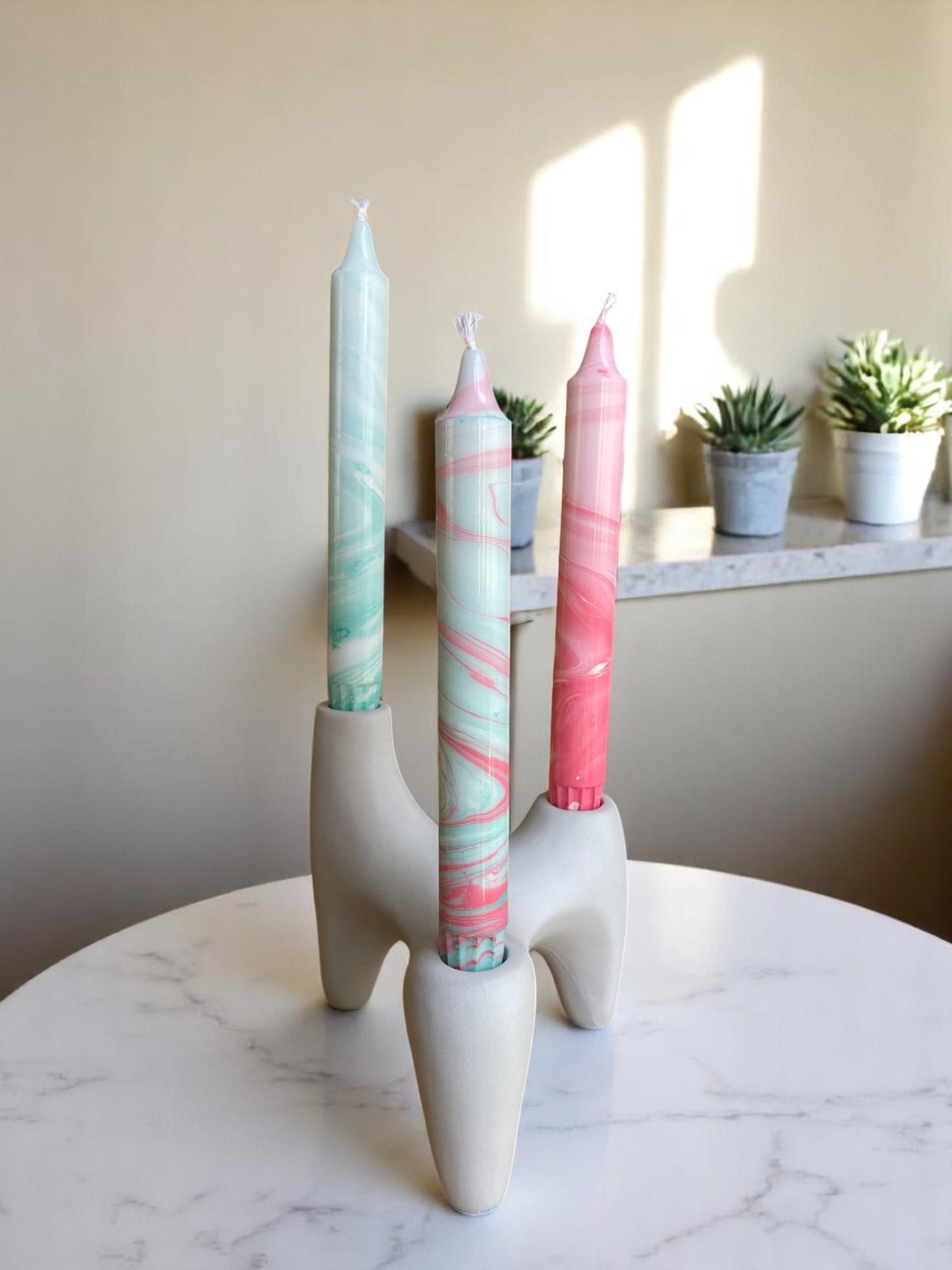 Marbled Light Collection | Pastel Garden Set | 2.3x20 cm