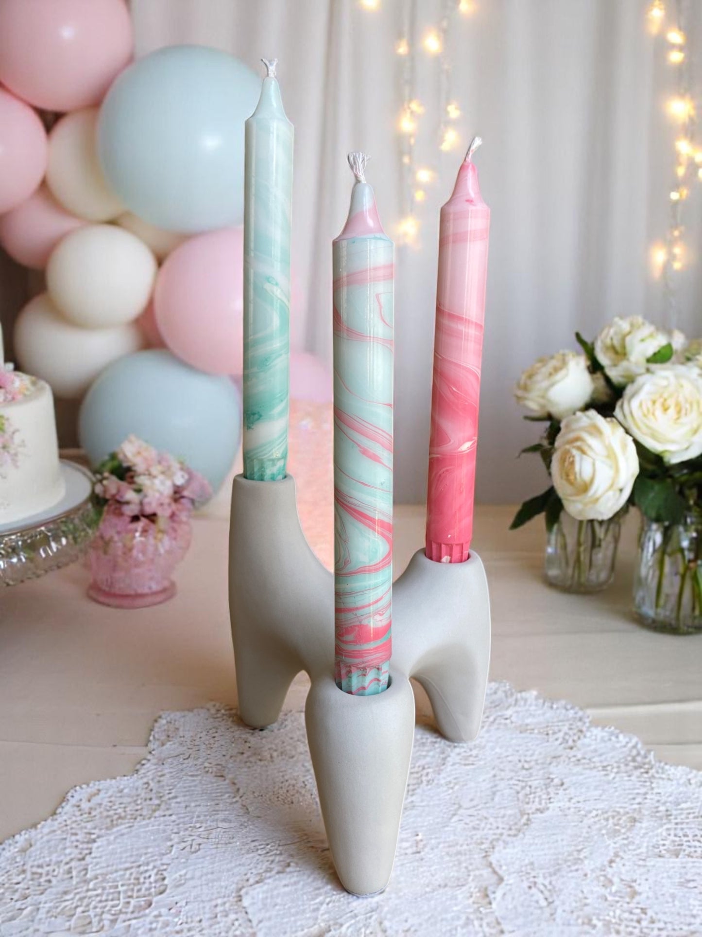 Marbled Light Collection | Pastel Garden Set | 2.3x20 cm