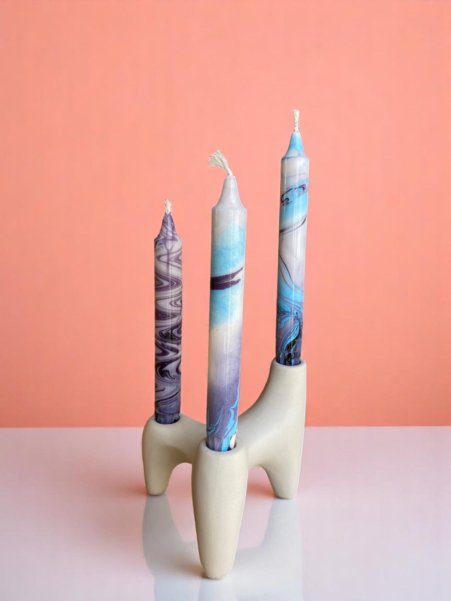 Marbled Light Collection | Galaxy Candle Set | 2.3x20 cm