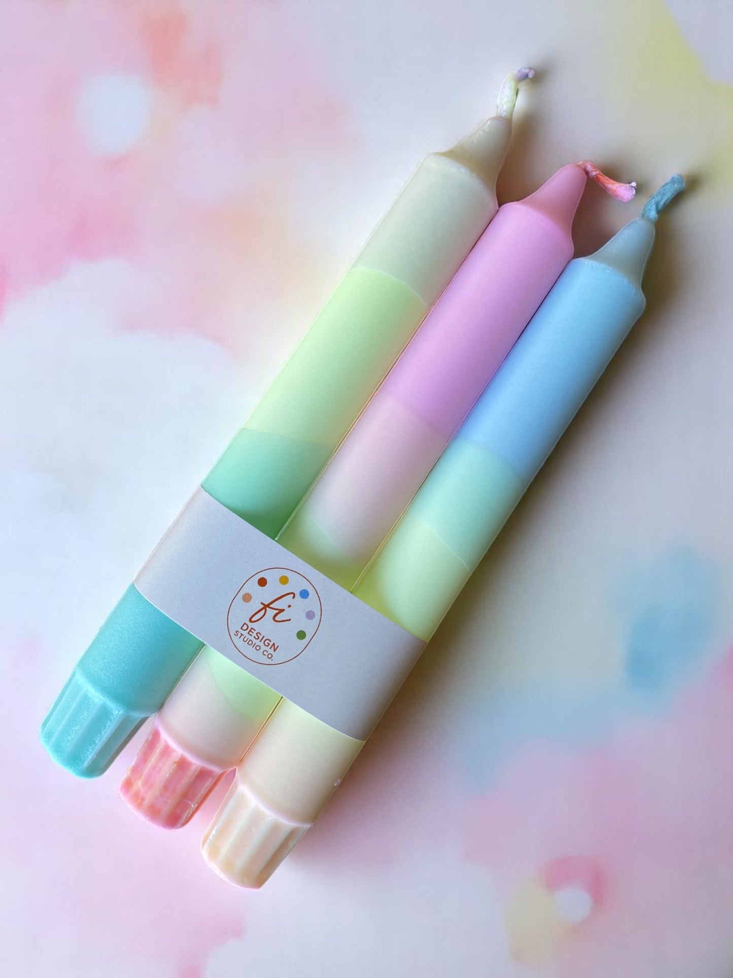 Joyful Glow Collection | Cream Pop Candle Set | 2.3x20 cm