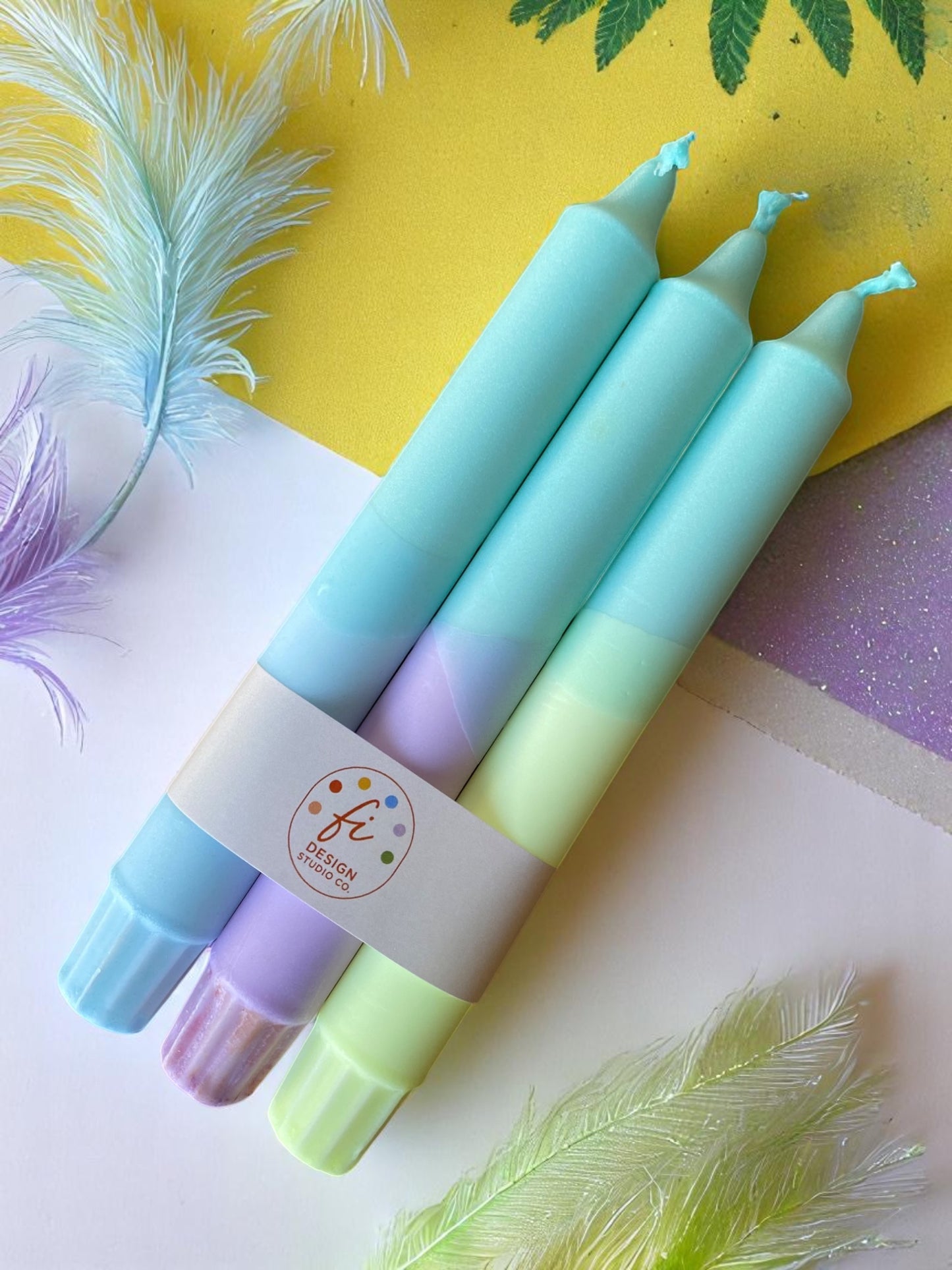 Joyful Glow Collection | Soft Bloom Candle Set | 2.3x20 cm