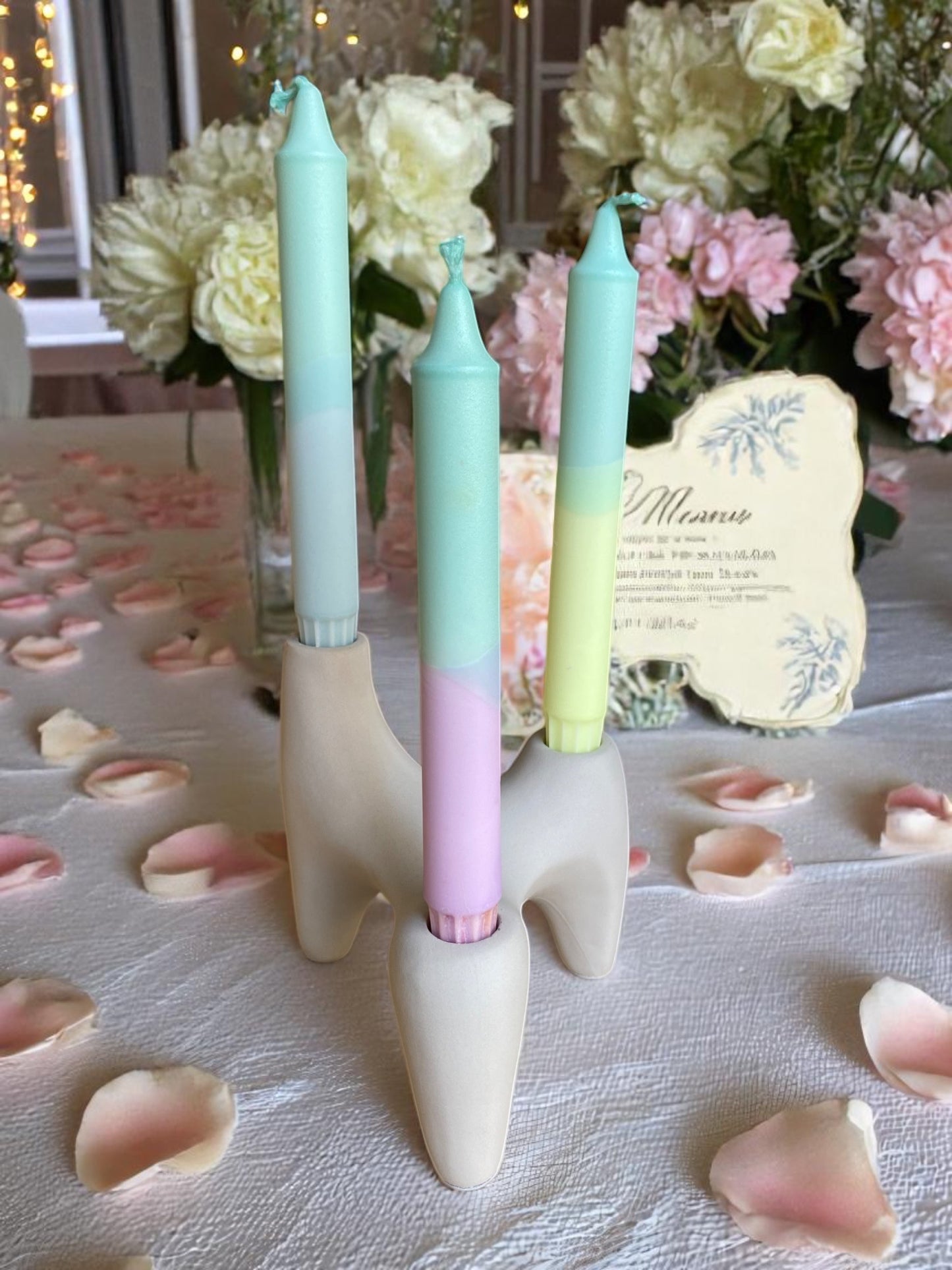 Joyful Glow Collection | Soft Bloom Candle Set | 2.3x20 cm