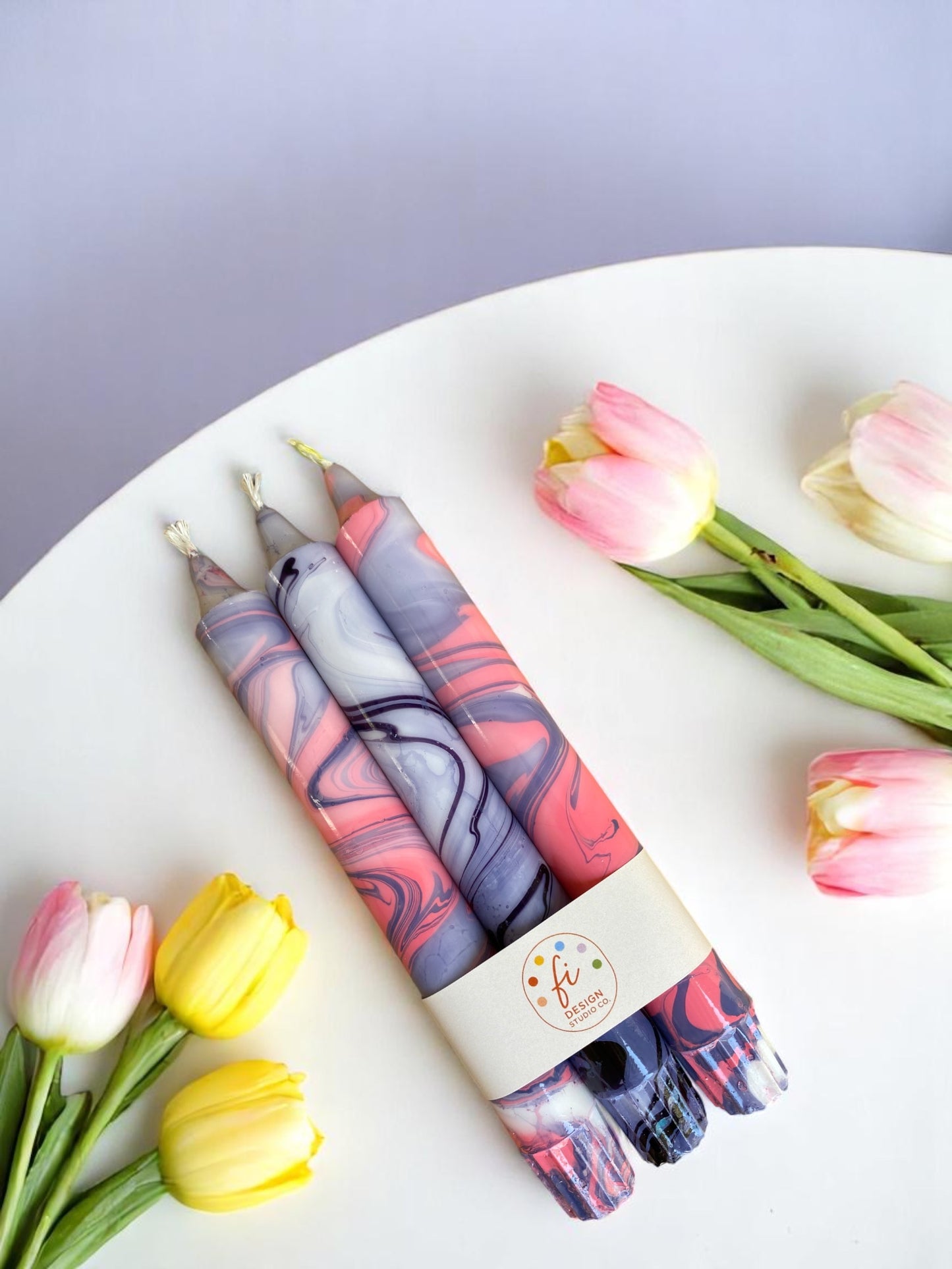 Marbled Light Collection | Cosmic Bloom Set | 2.3x20 cm