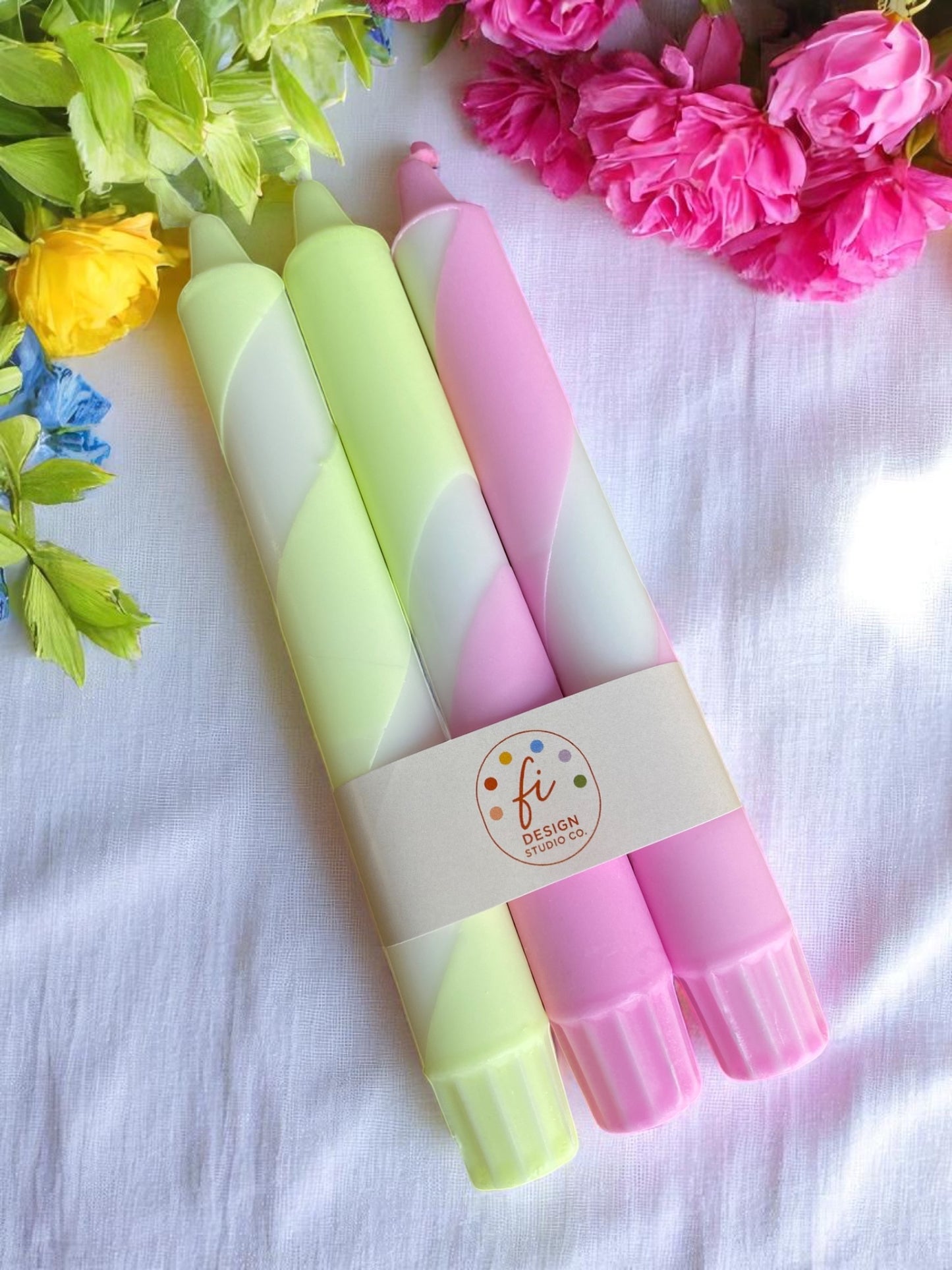 Joyful Glow Collection | Zig-Zag Candle Set | 2.3x20 cm