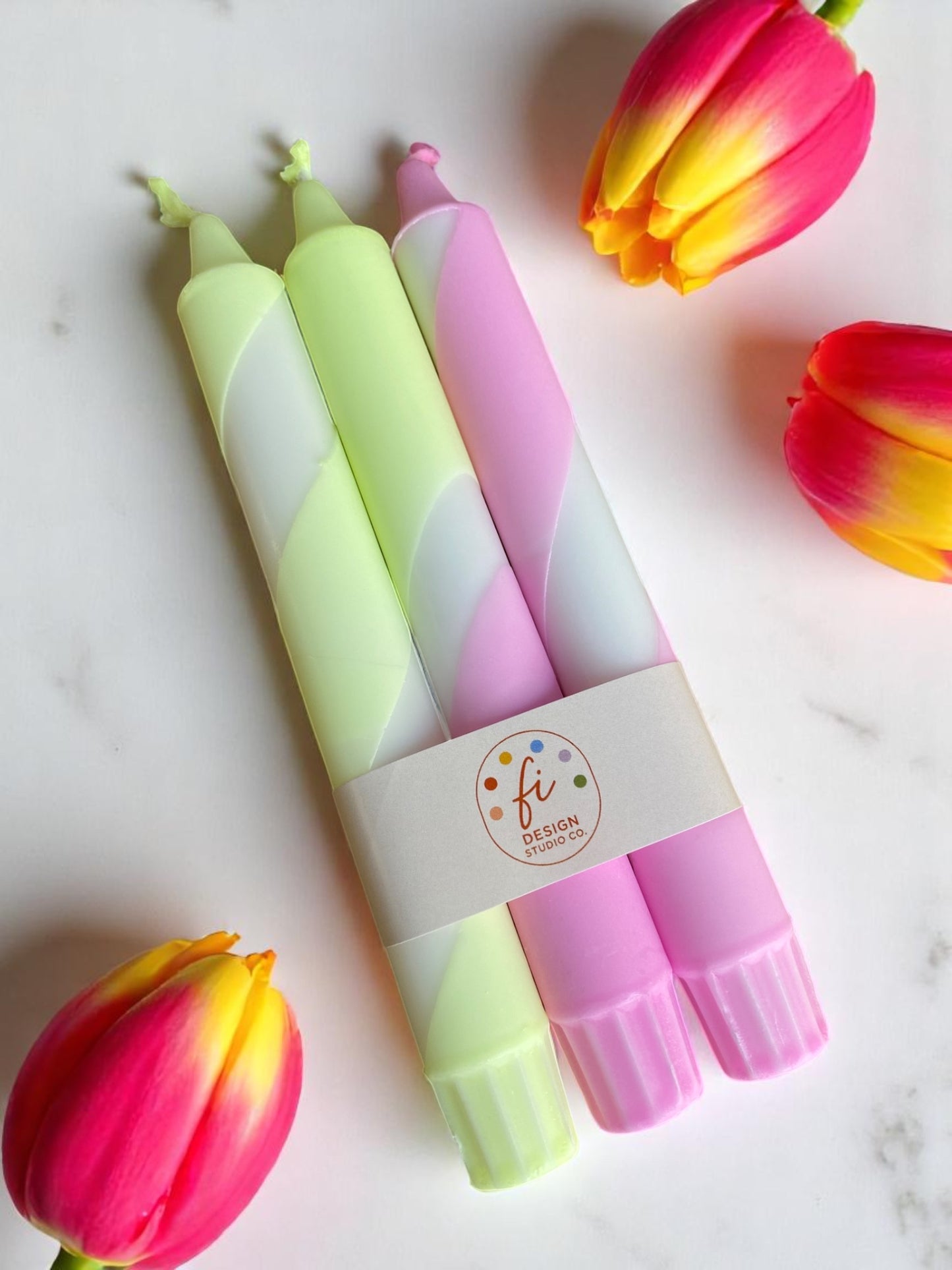 Joyful Glow Collection | Zig-Zag Candle Set | 2.3x20 cm