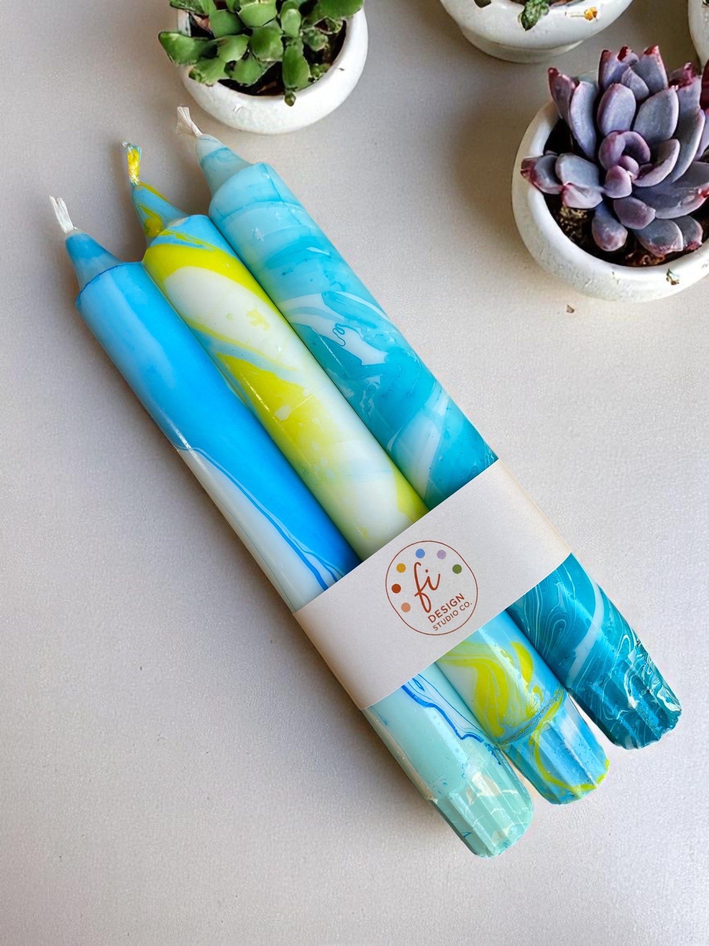 Marbled Light Collection | Tropical Wave Set | 2.3x20 cm