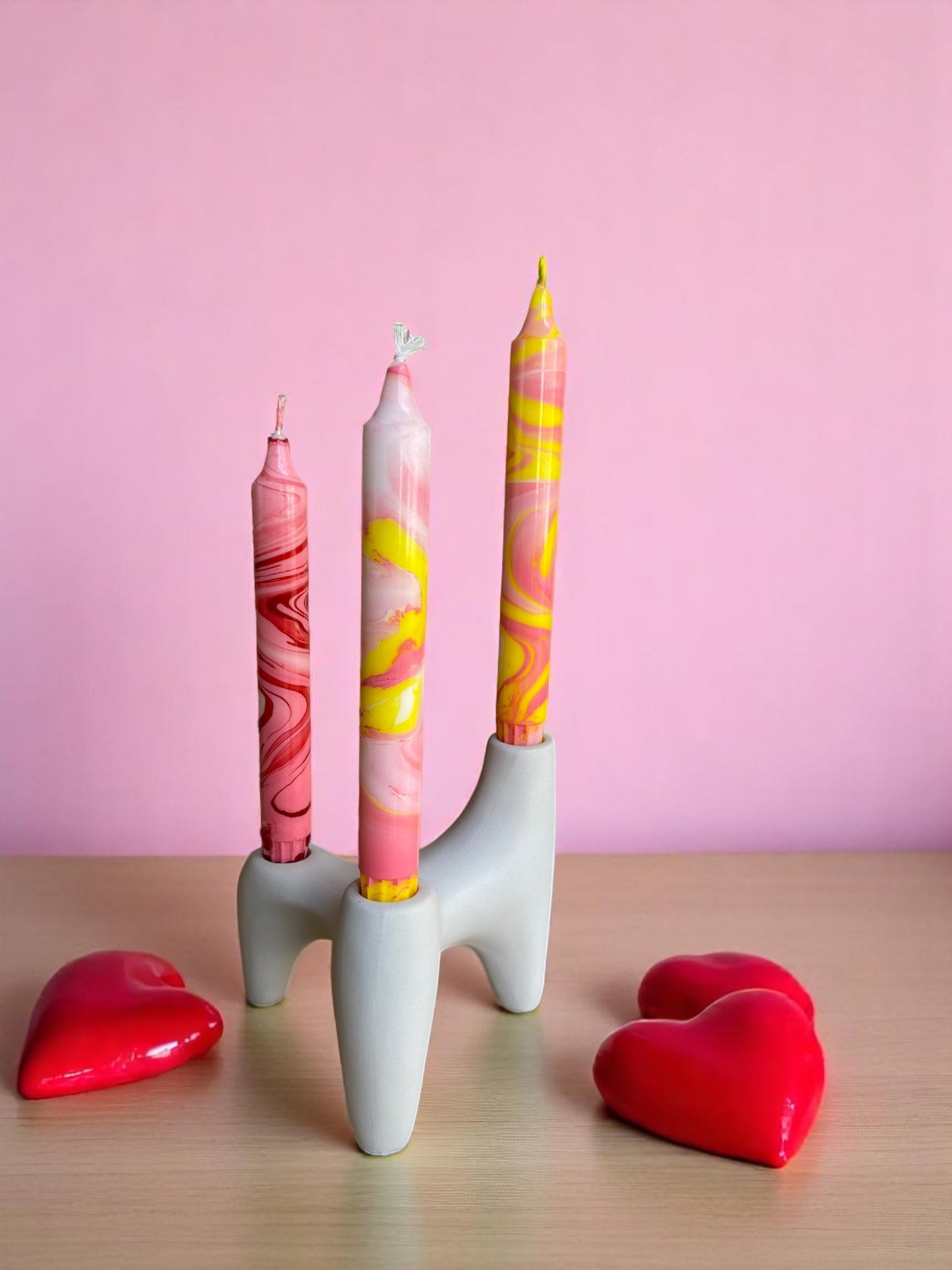 Marbled Light Collection | Red Velvet Set | 2.3x20 cm