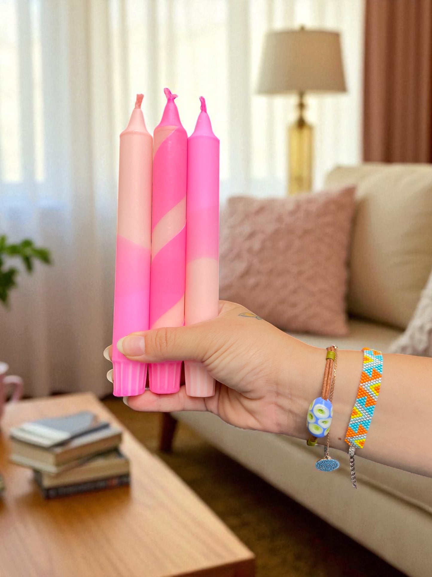 Joyful Glow Koleksiyonu | Pearl Blush Tapper Candle |