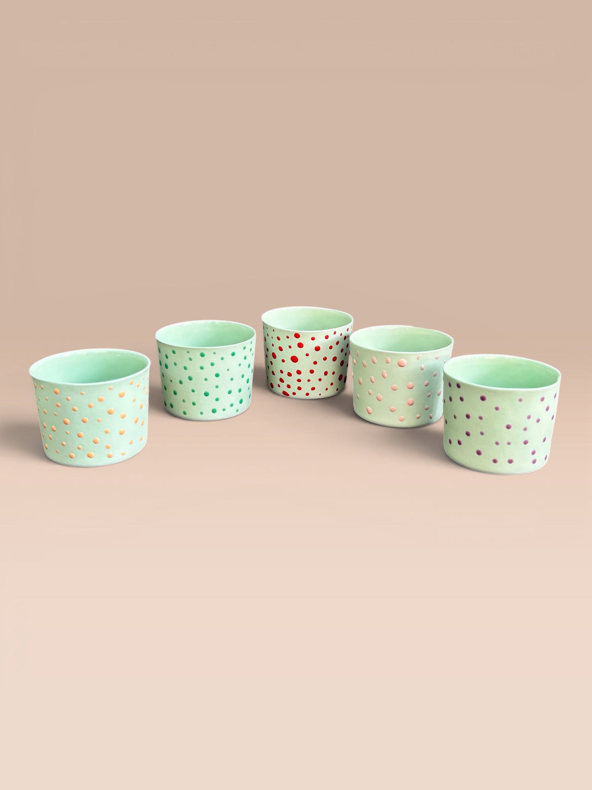 SPRINKLE El Yapımı Limoges Porselen Kahve Fincanı | Mint - Yeşil