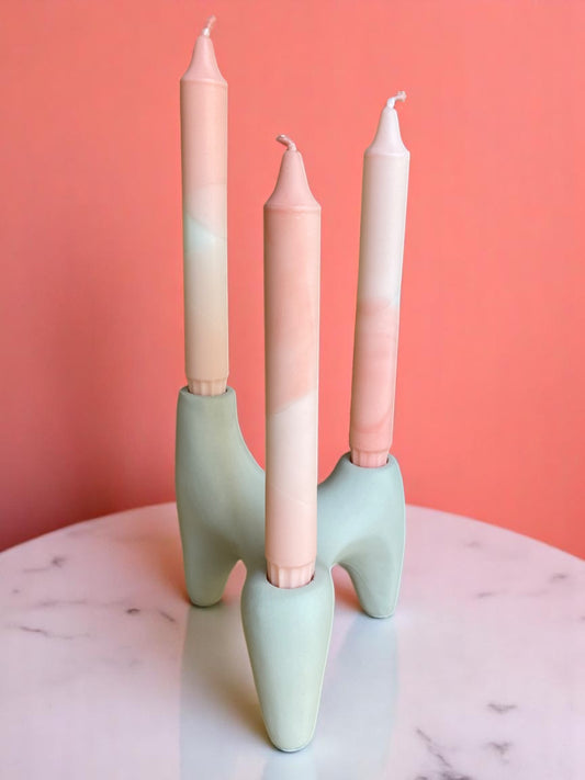 Joyful Glow Collection | Peach Fizz Candle Set | 2.3x20 cm