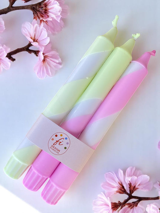 Joyful Glow Collection | Zig-Zag Candle Set | 2.3x20 cm