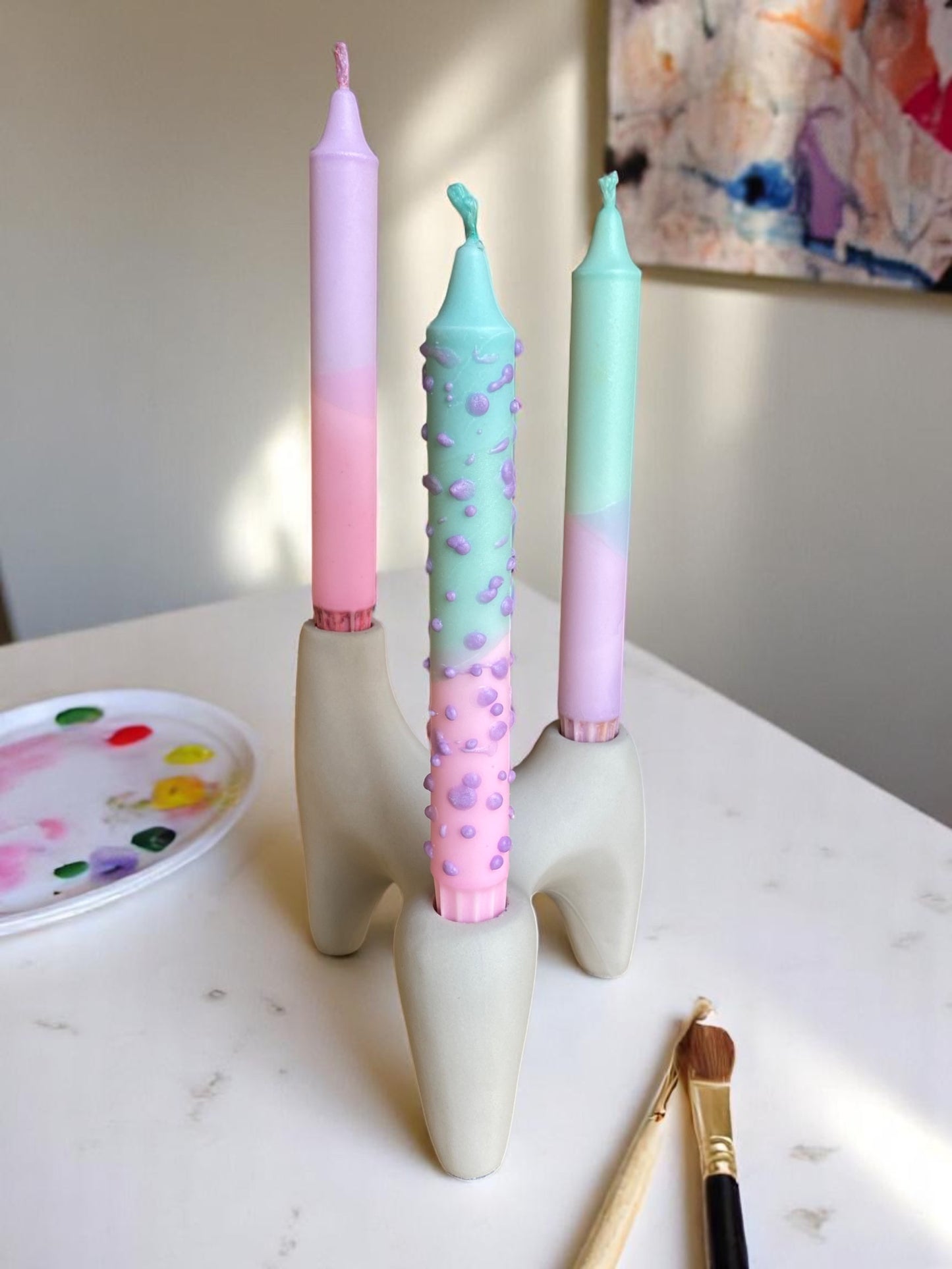 Joyful Glow Collection | Bubble Sorbet Candle Set | 2.3x20 cm