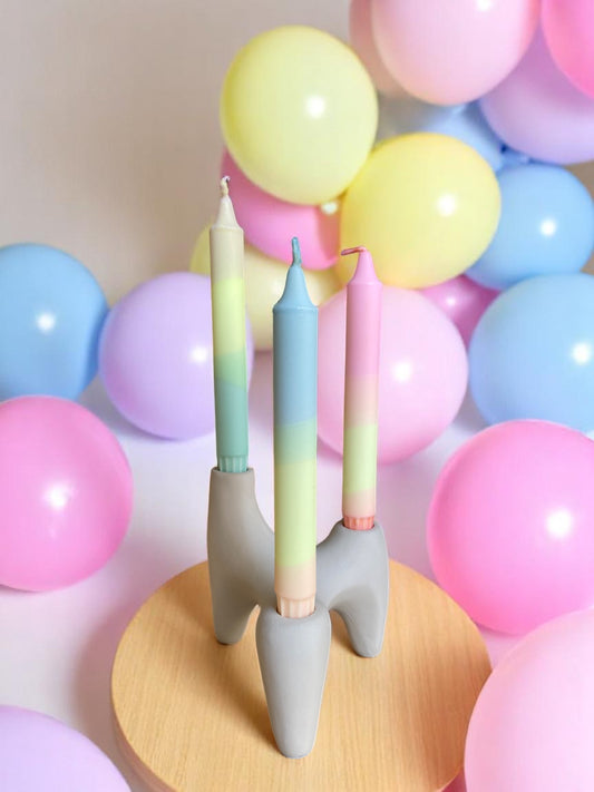 Joyful Glow Collection | Cream Pop Candle Set | 2.3x20 cm