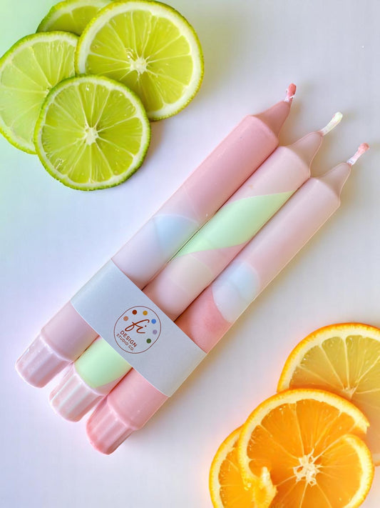 Joyful Glow Collection | Peach Sorbet Candle Set | 2.3x20 cm