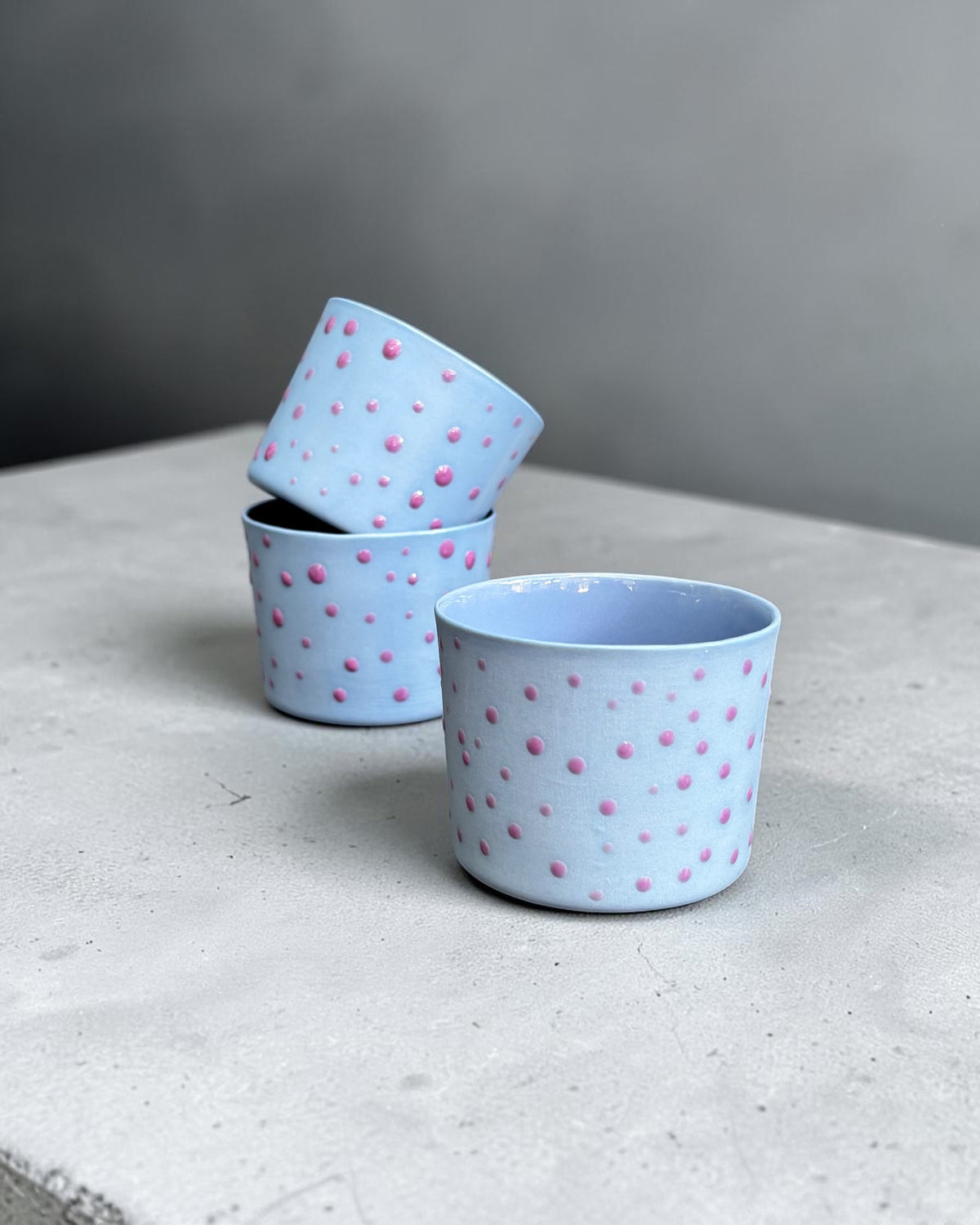 SPRINKLE El Yapımı Limoges Porselen Kahve Fincanı | Mavi - Mor