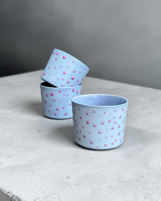 SPRINKLE El Yapımı Limoges Porselen Kahve Fincanı | Mavi - Mor