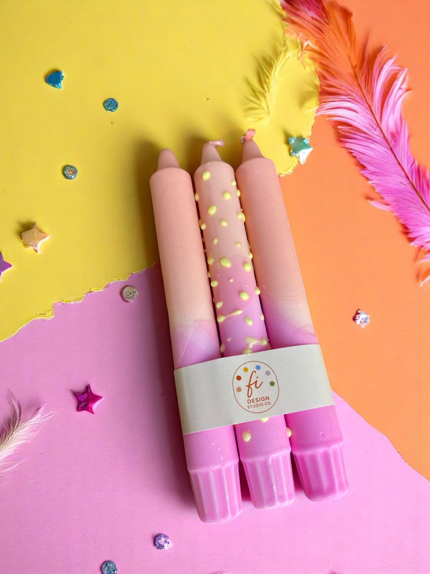 Joyful Glow Collection | Pastel Poem Candle Set | 2.3x20 cm